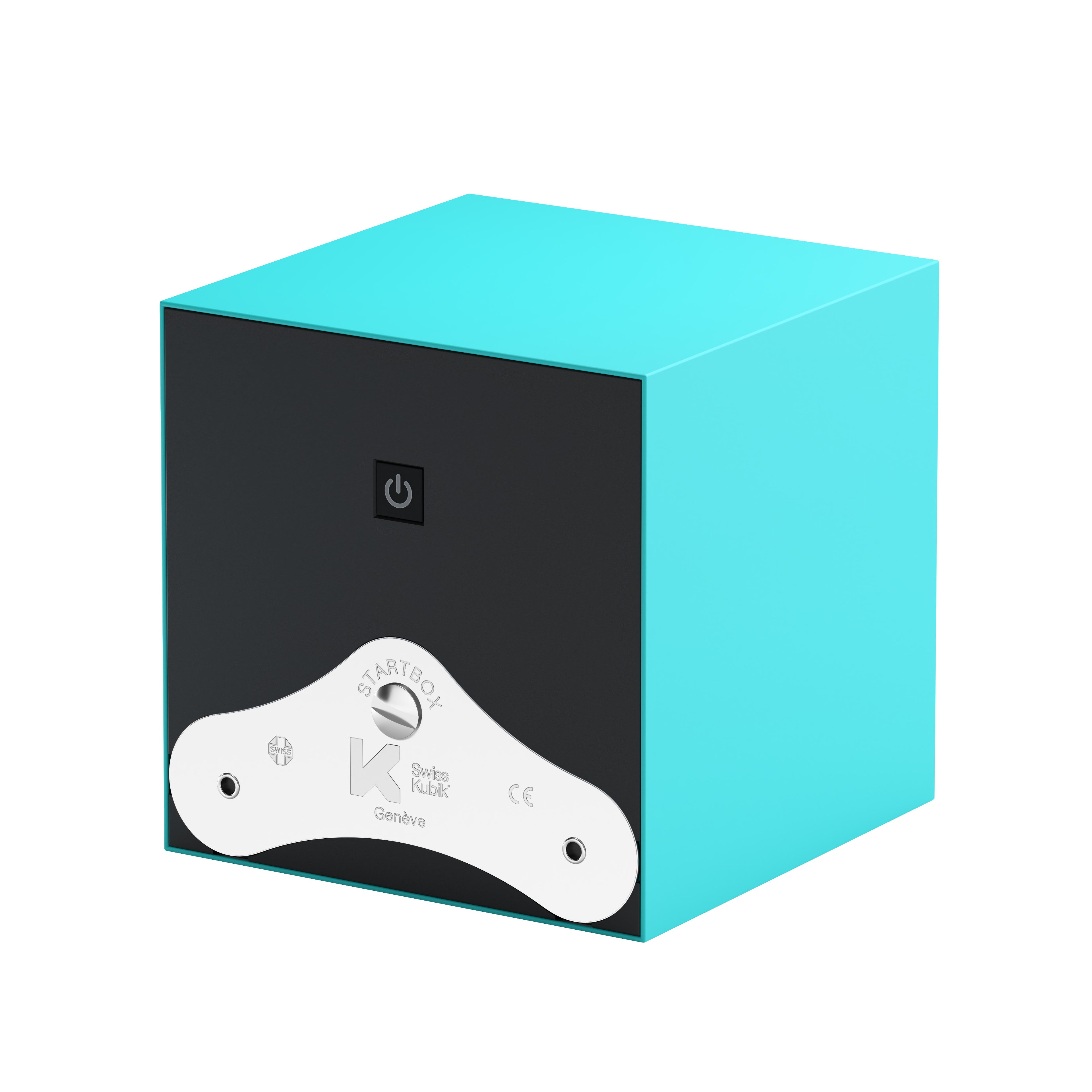 SwissKubik: Startbox Soft Touch Turquoise automatic watch winder for 1 watch