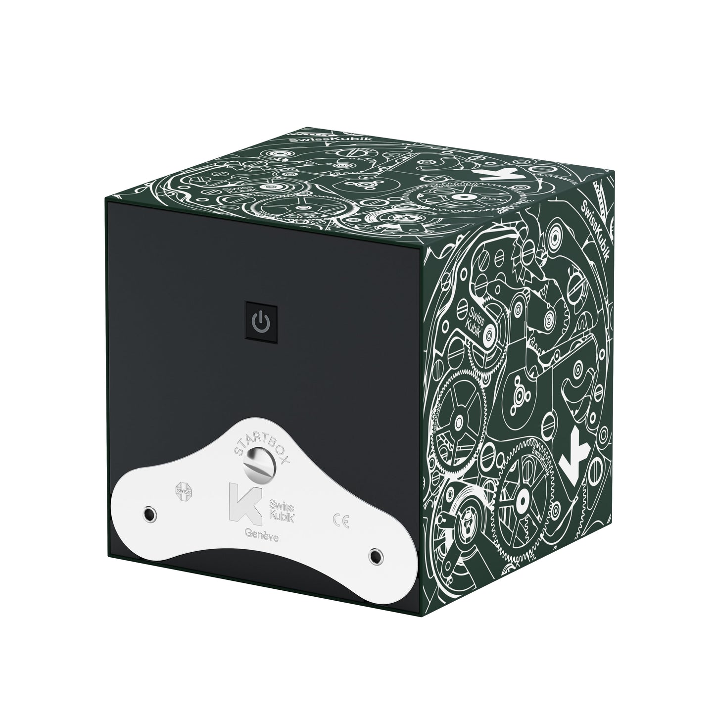 Startbox 1 Soft Touch Green watch: rotating case for automatic watches