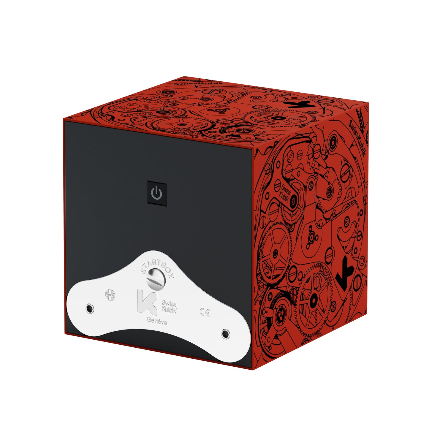 Startbox 1 Soft Touch Red watch: rotating case for automatic watches