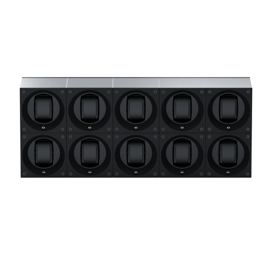 Masterbox 10 Brushed Aluminum Watches: Rotating Watch Case for Automatic Watches