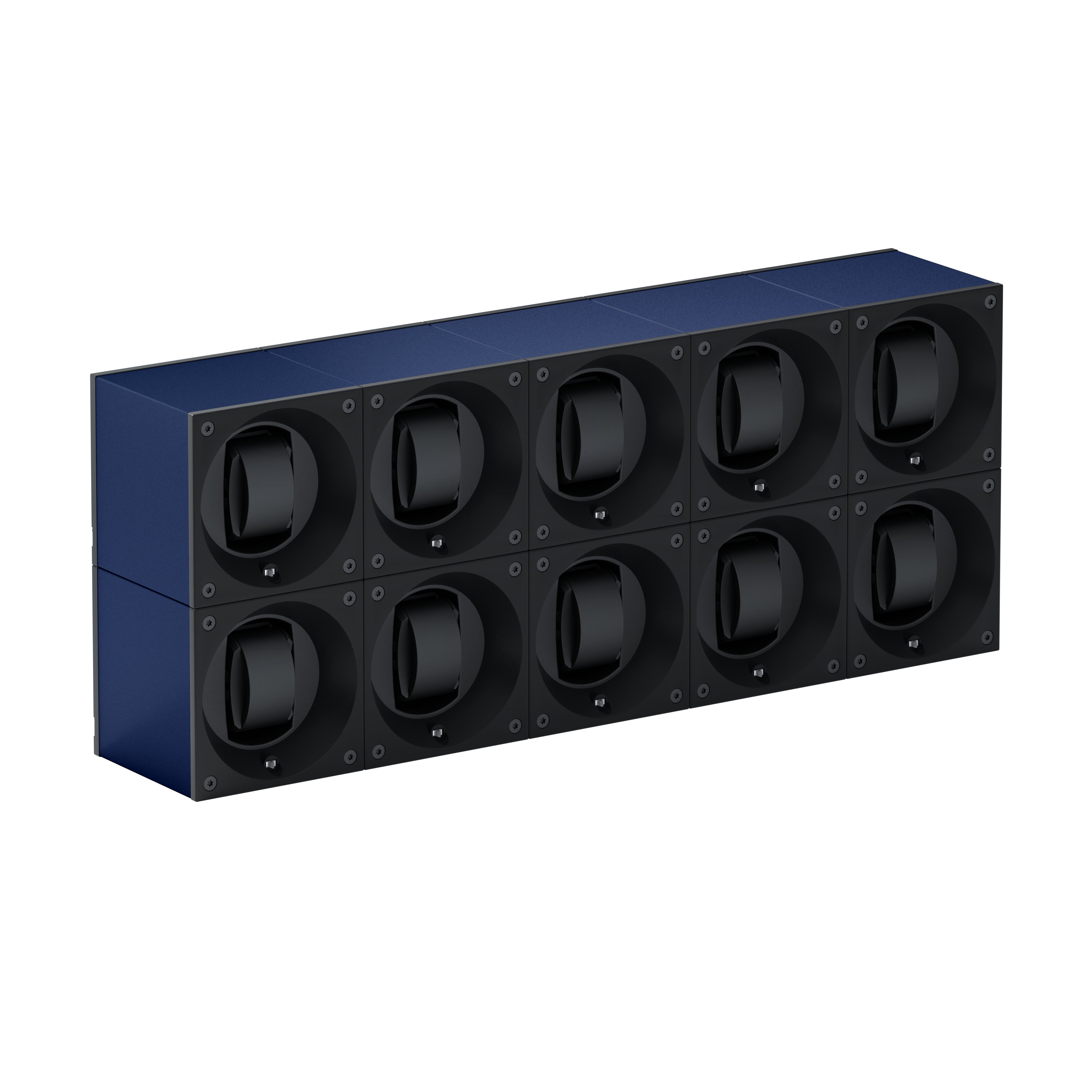 Automatic watch winder: Masterbox 10 watches Aluminum Navy Blue