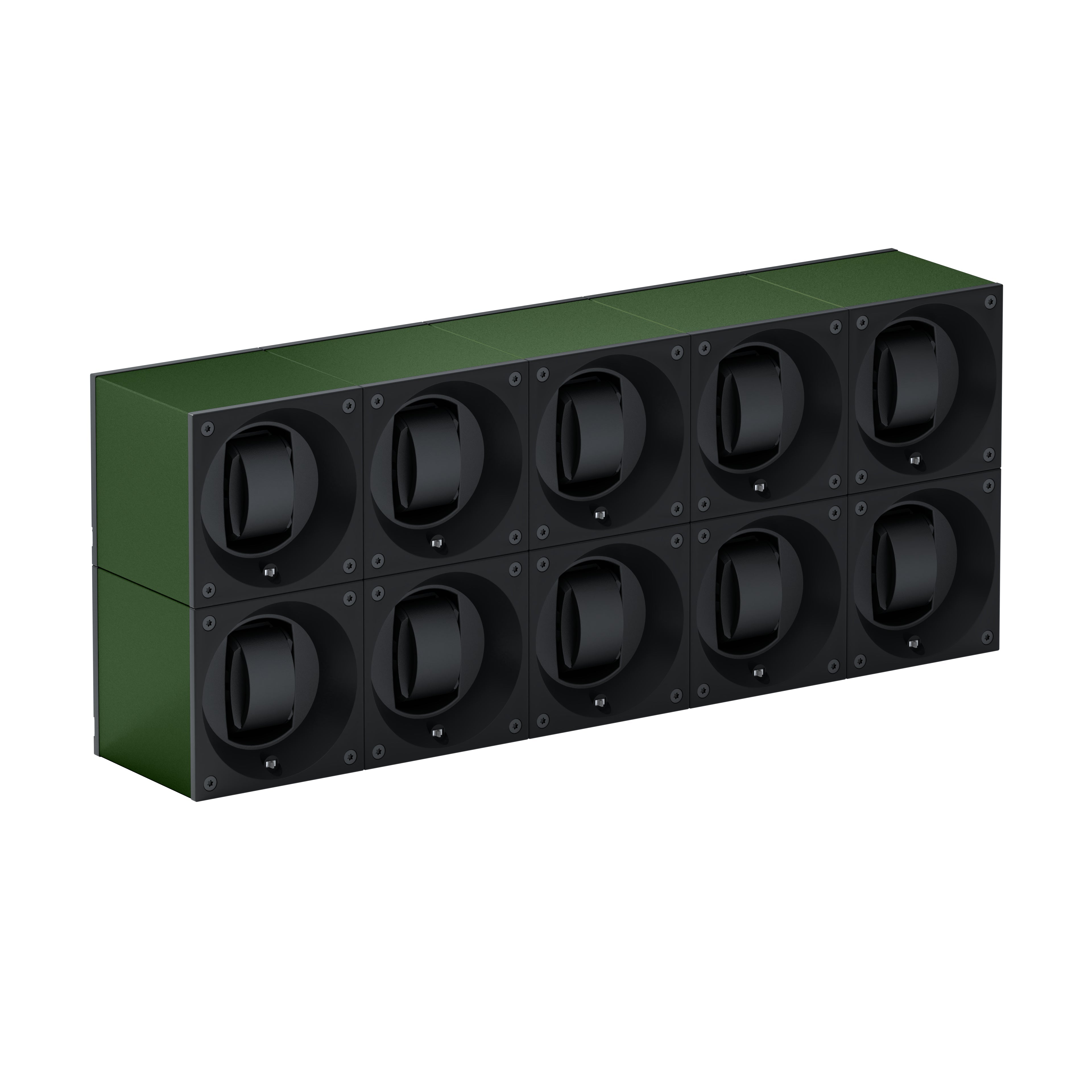 Automatic watch winder: Masterbox 10 watches Dark Green Aluminum