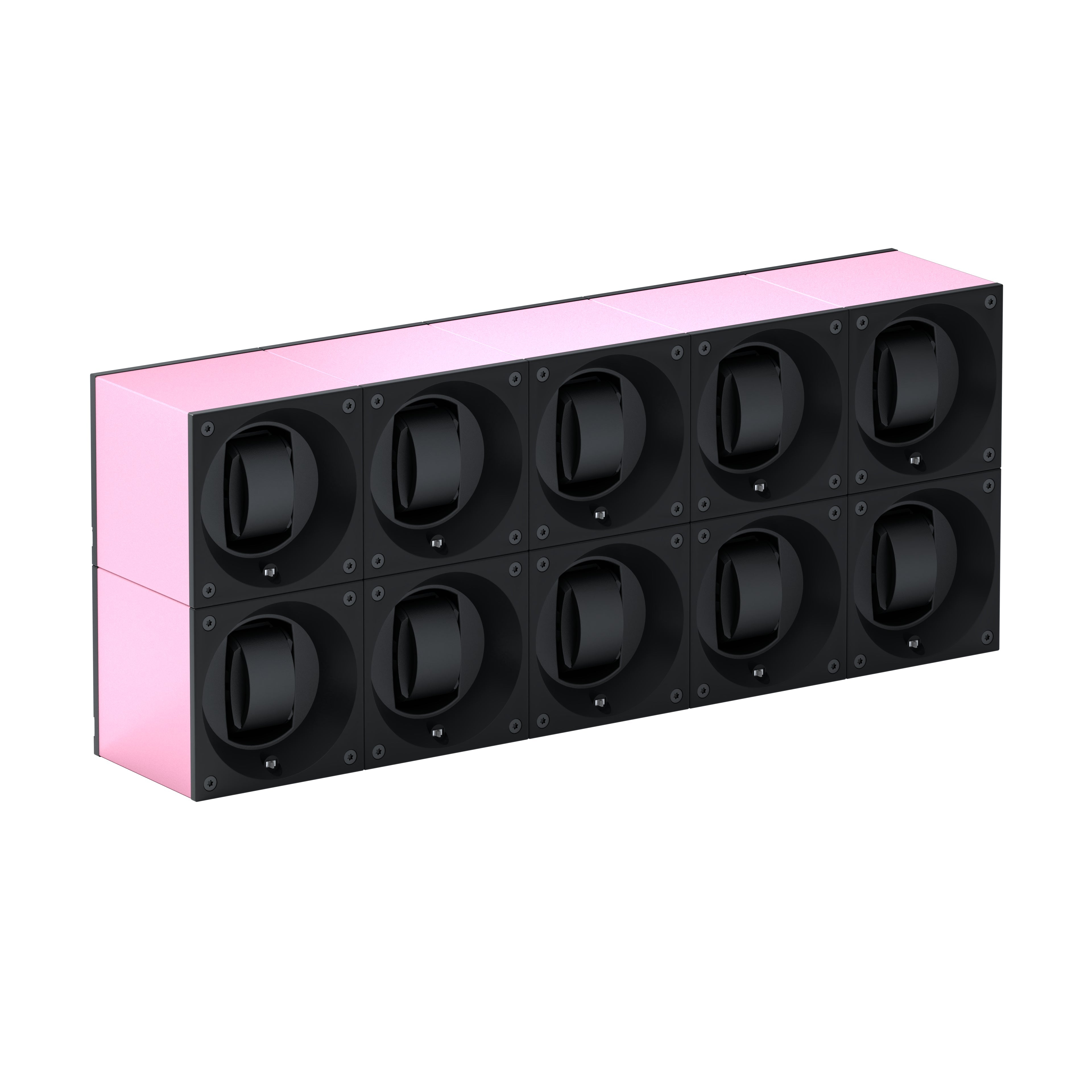 Automatic watch winder: Masterbox 10 watches Pink Aluminum