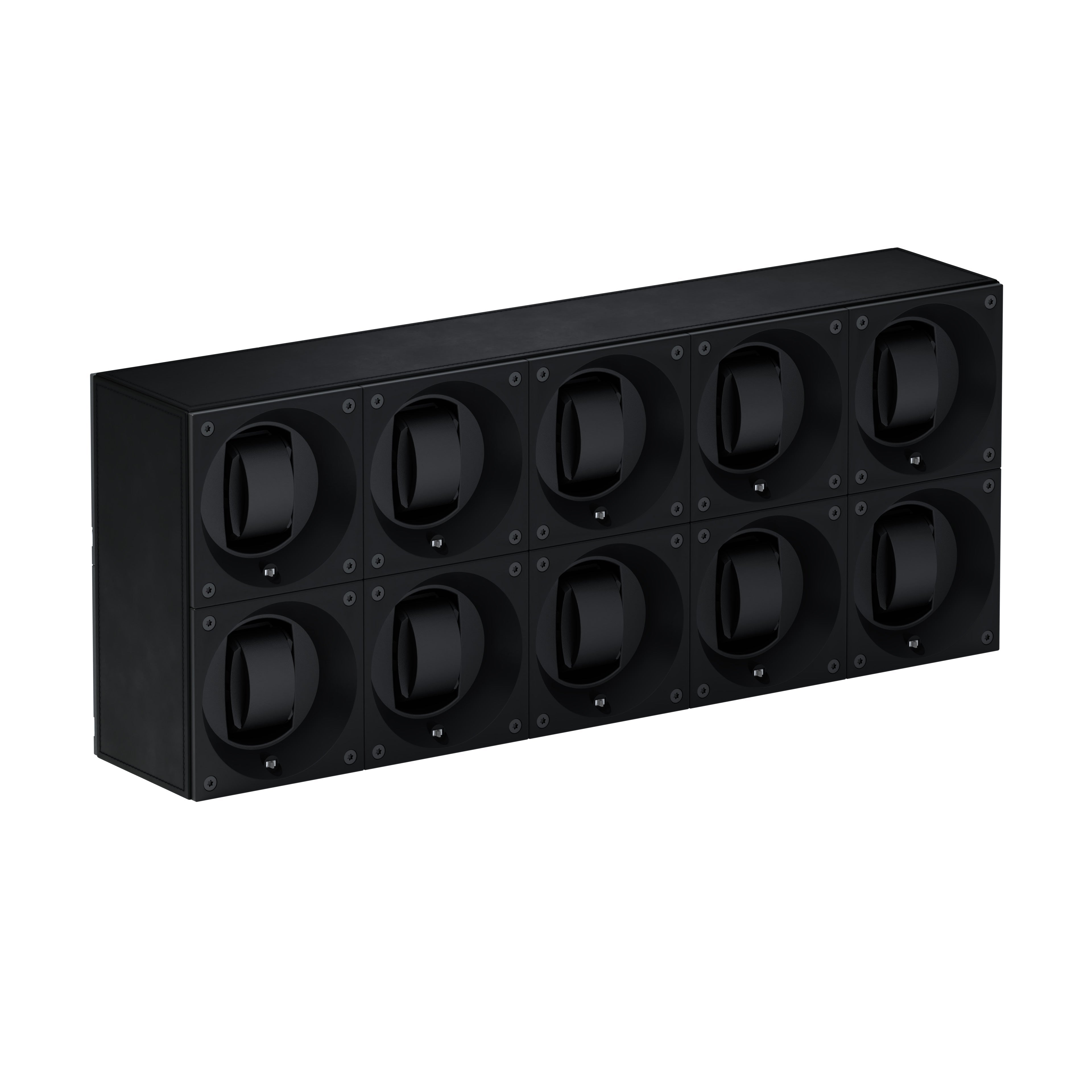 Automatic watch winder: Masterbox 10 watches Black leather