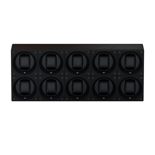 Masterbox 10 watches Dark Brown Leather: rotating case for automatic watches