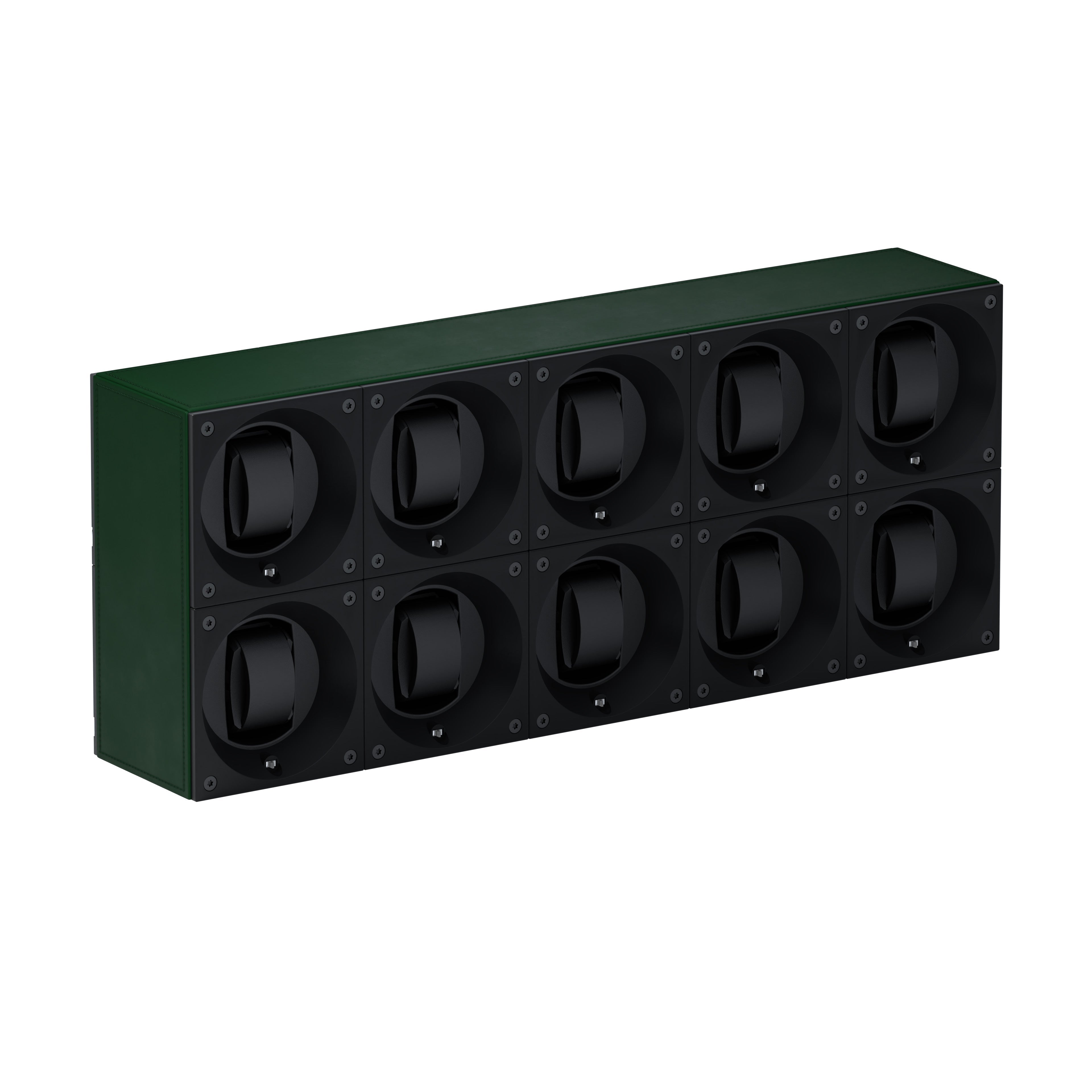 Automatic watch winder: Masterbox 10 watches Green Leather