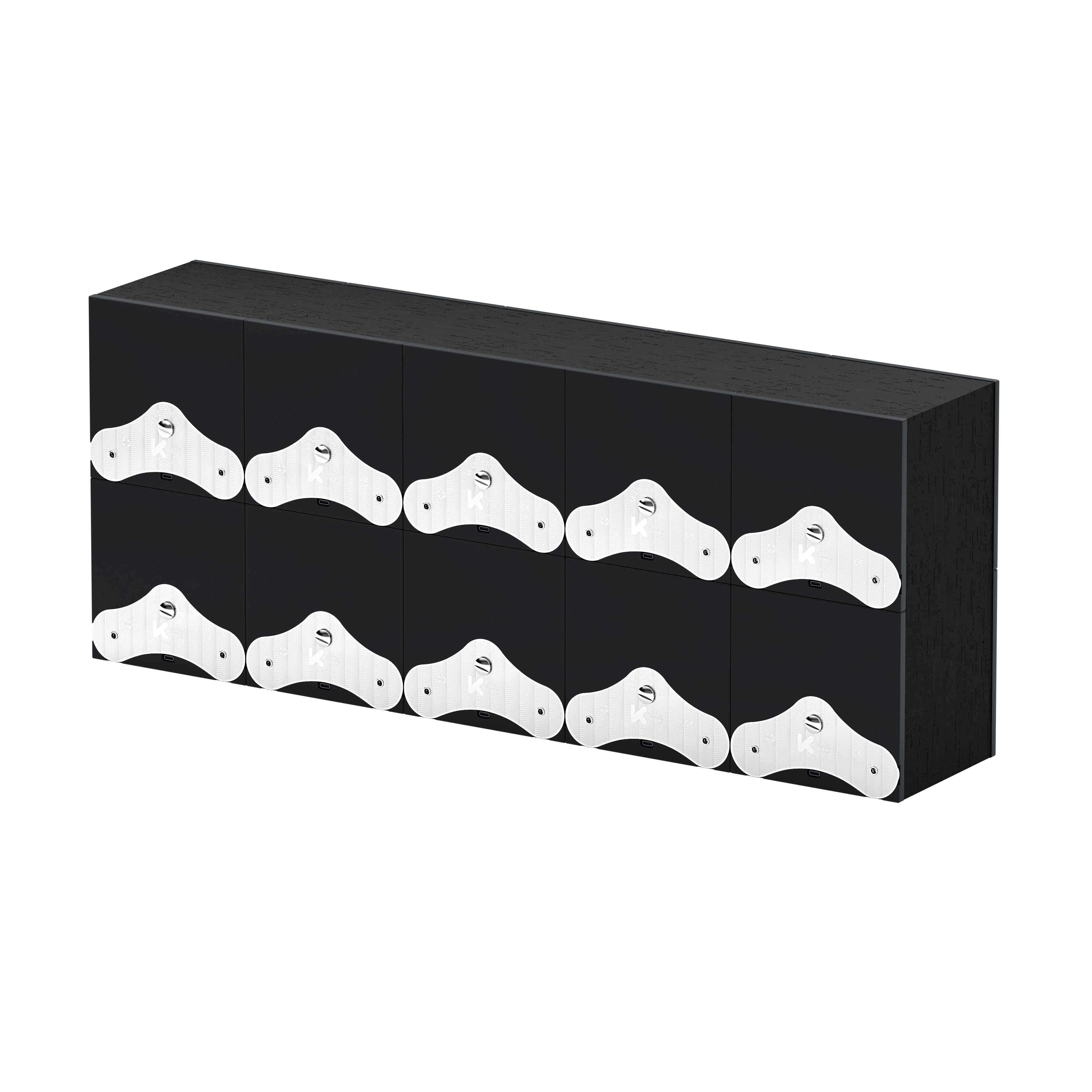 SwissKubik: Masterbox automatic watch winder in Wenge Wood, Black, for 10 watches