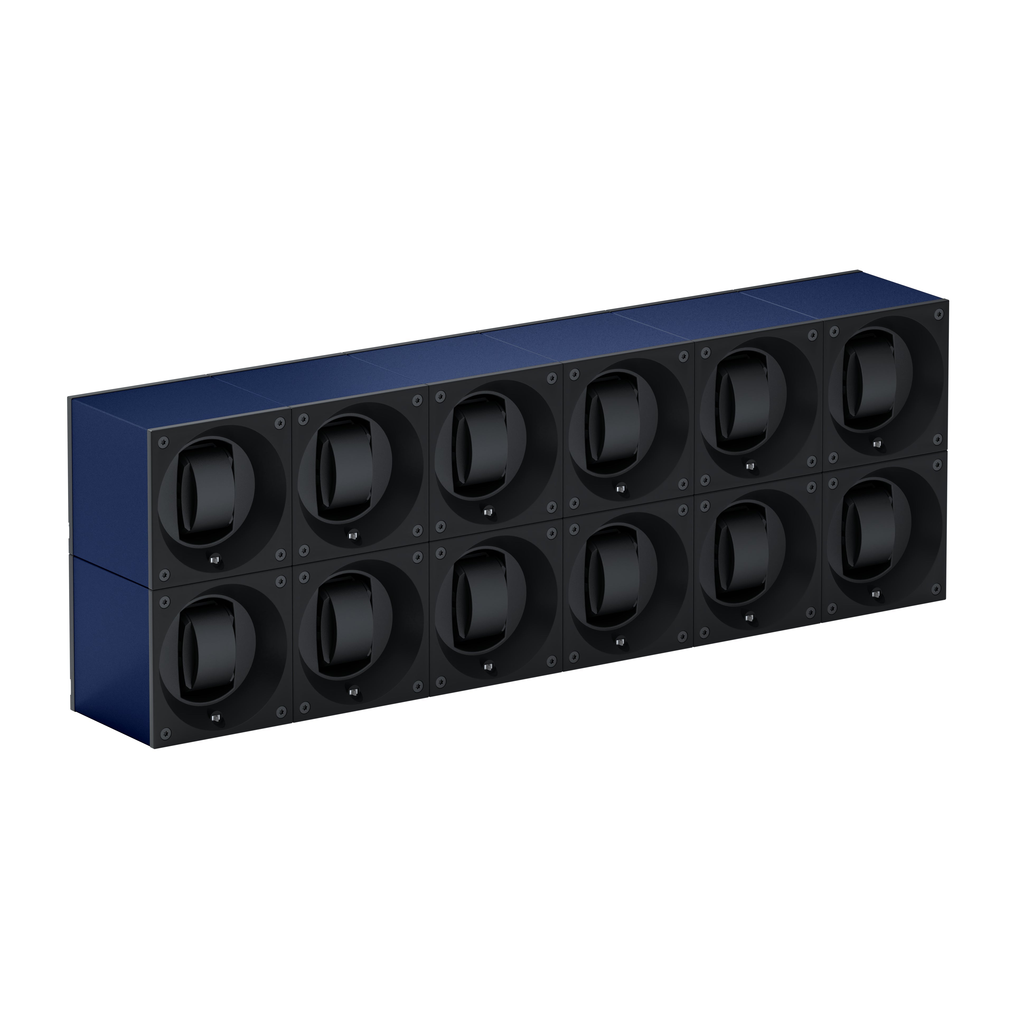 Automatic watch winder: Masterbox 12 watches Aluminum Navy Blue