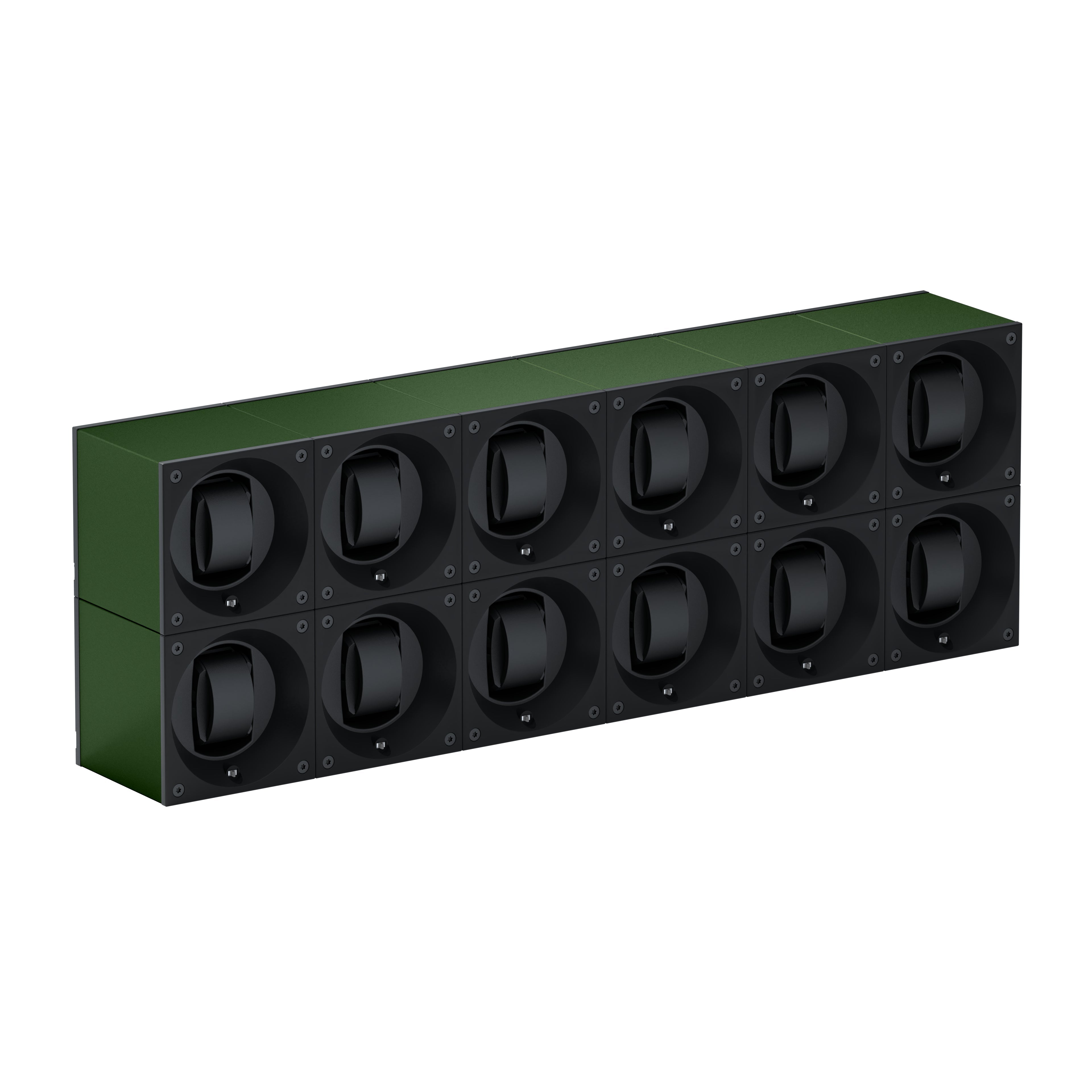 Automatic watch winder: Masterbox 12 watches Dark Green Aluminum