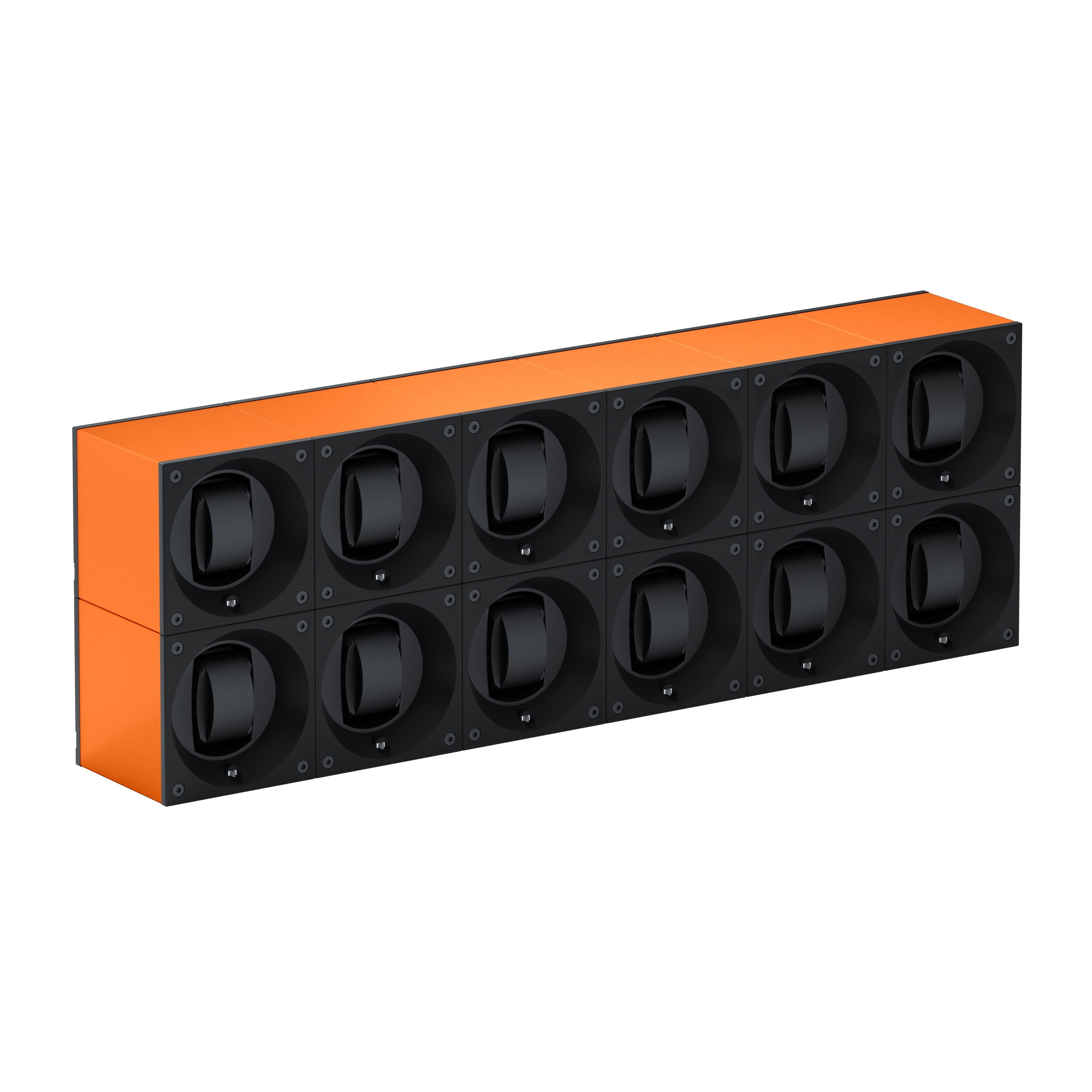 Automatic watch winder: Masterbox 12 watches Aluminum Orange