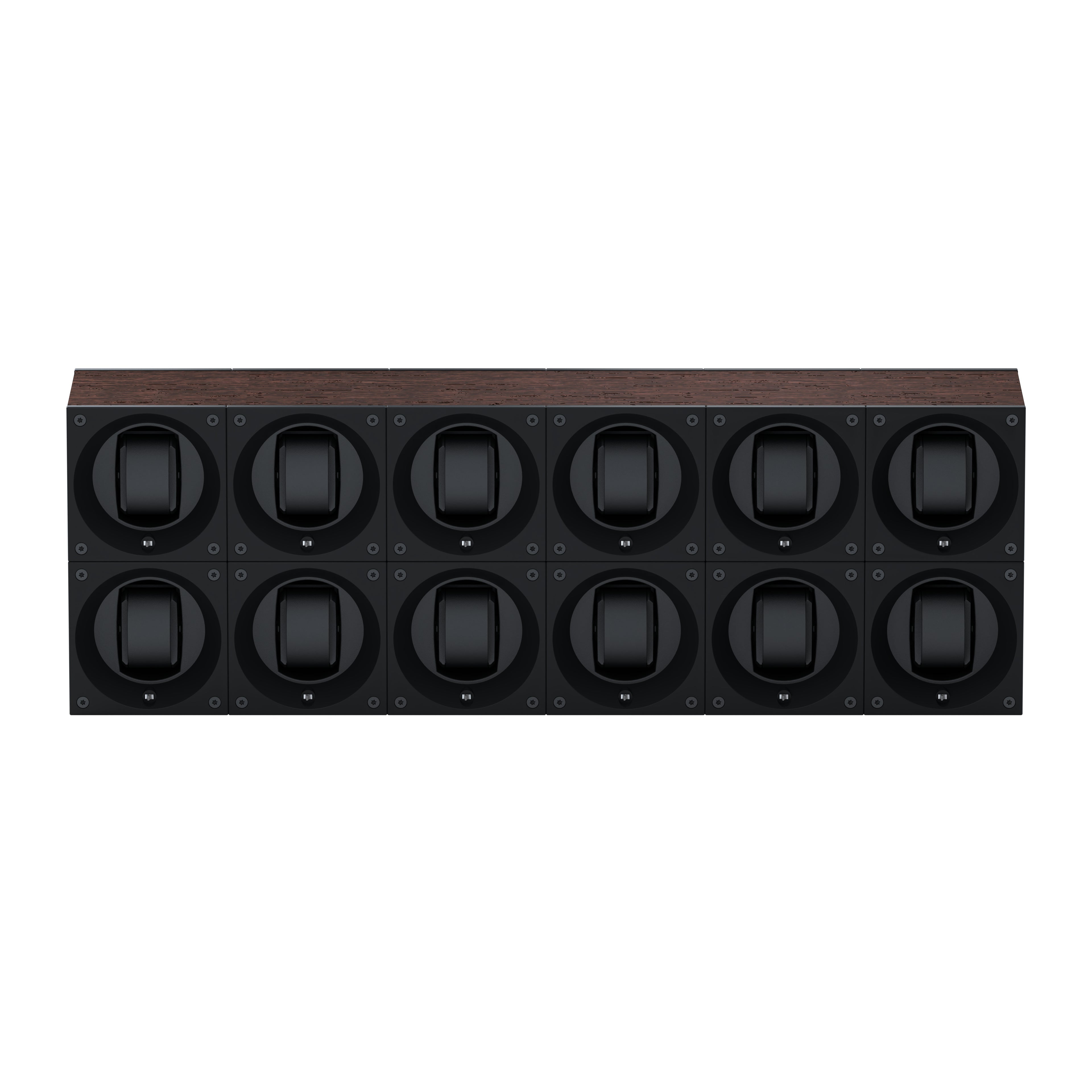 Masterbox 12 Natural Wenge Wood Watches: Rotating Watch Box for Automatic Watches