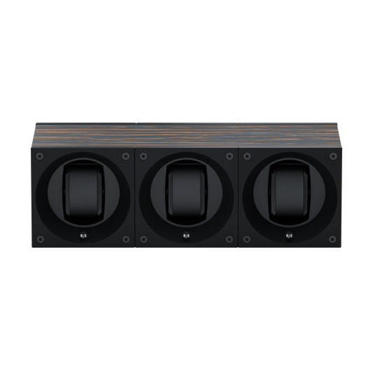 Masterbox 3 Palm Wood Watches: Rotating Watch Case for Automatic Watches