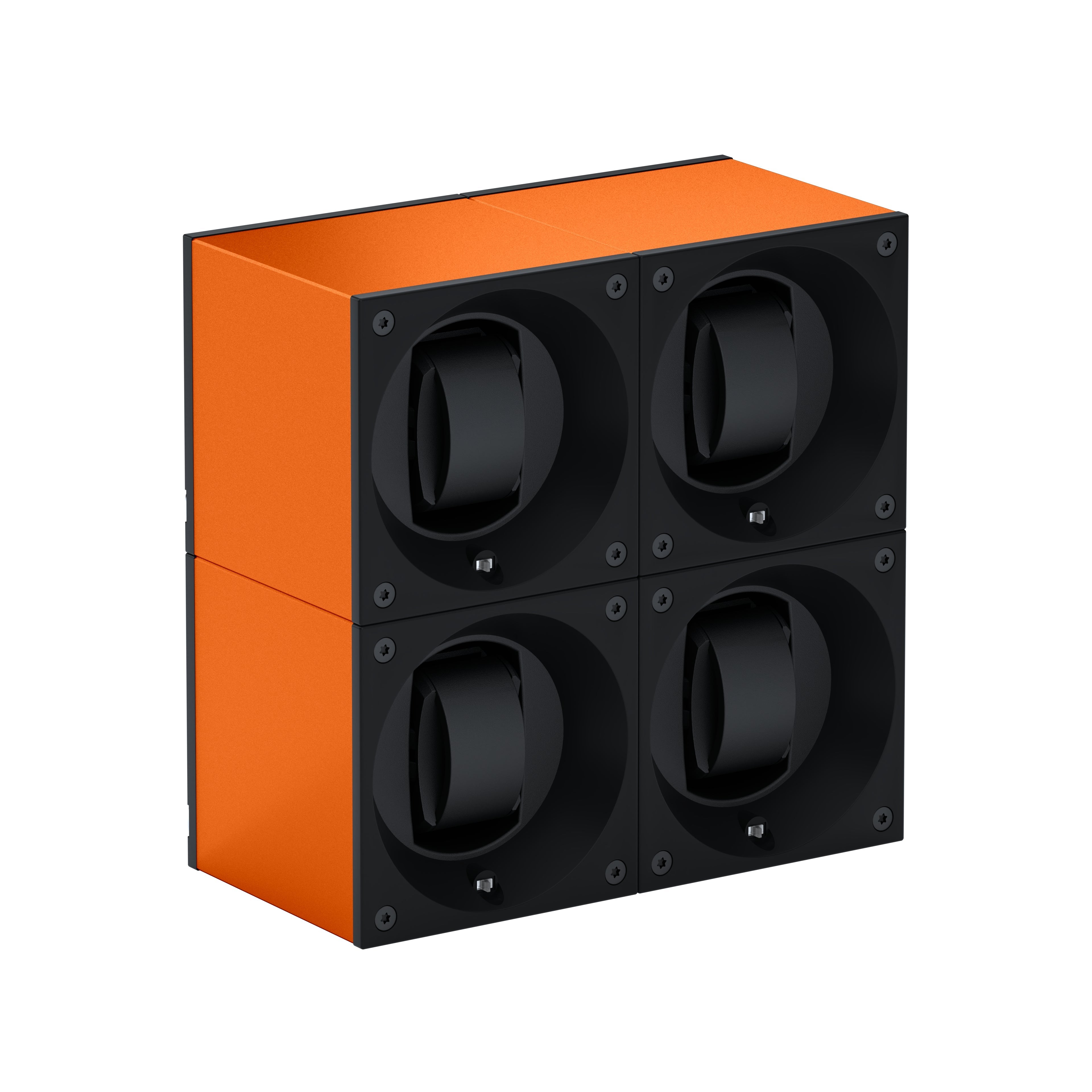 Automatic watch winder: Masterbox 4 watches Aluminum Orange