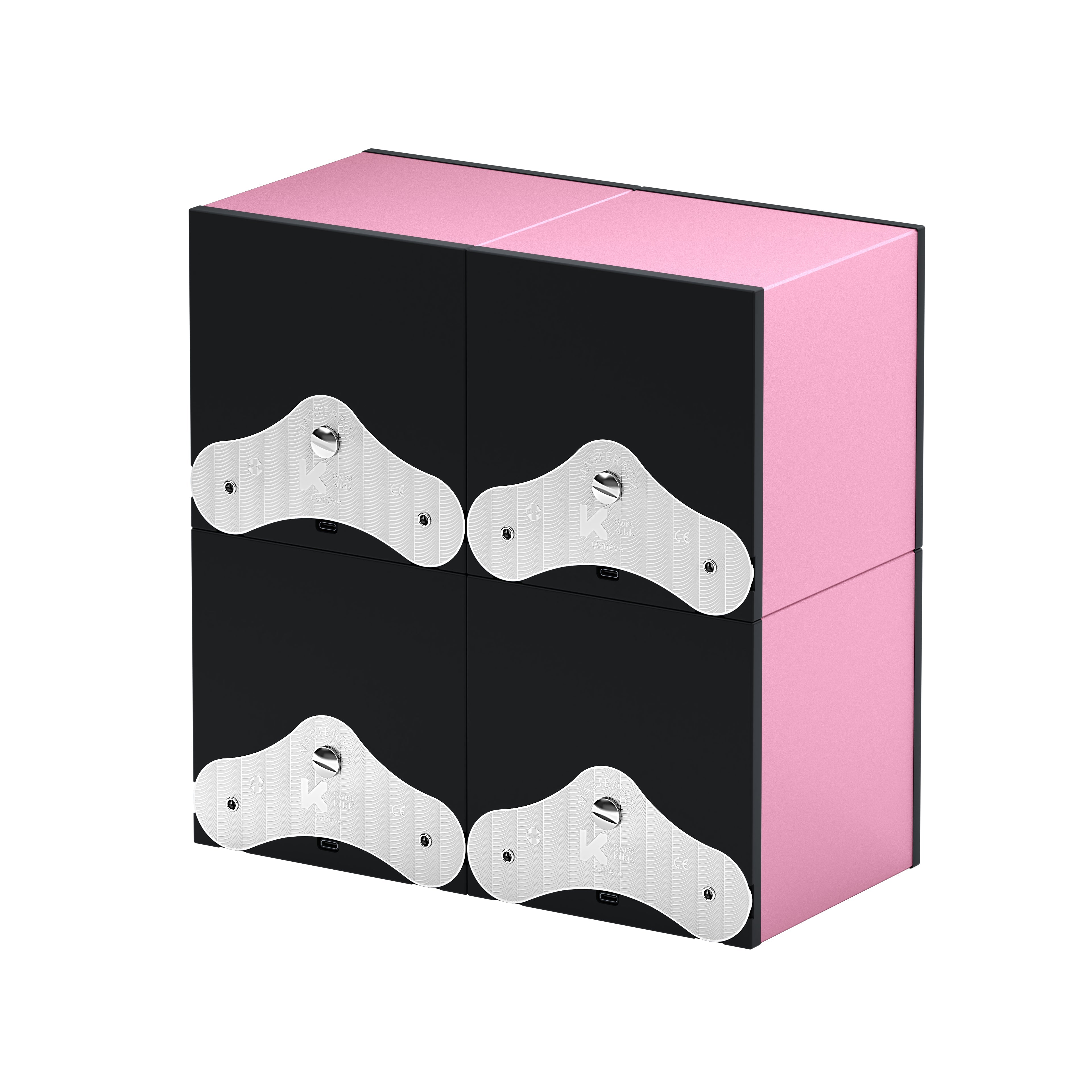 SwissKubik: Masterbox Aluminum Pink automatic watch winder for 4 watches