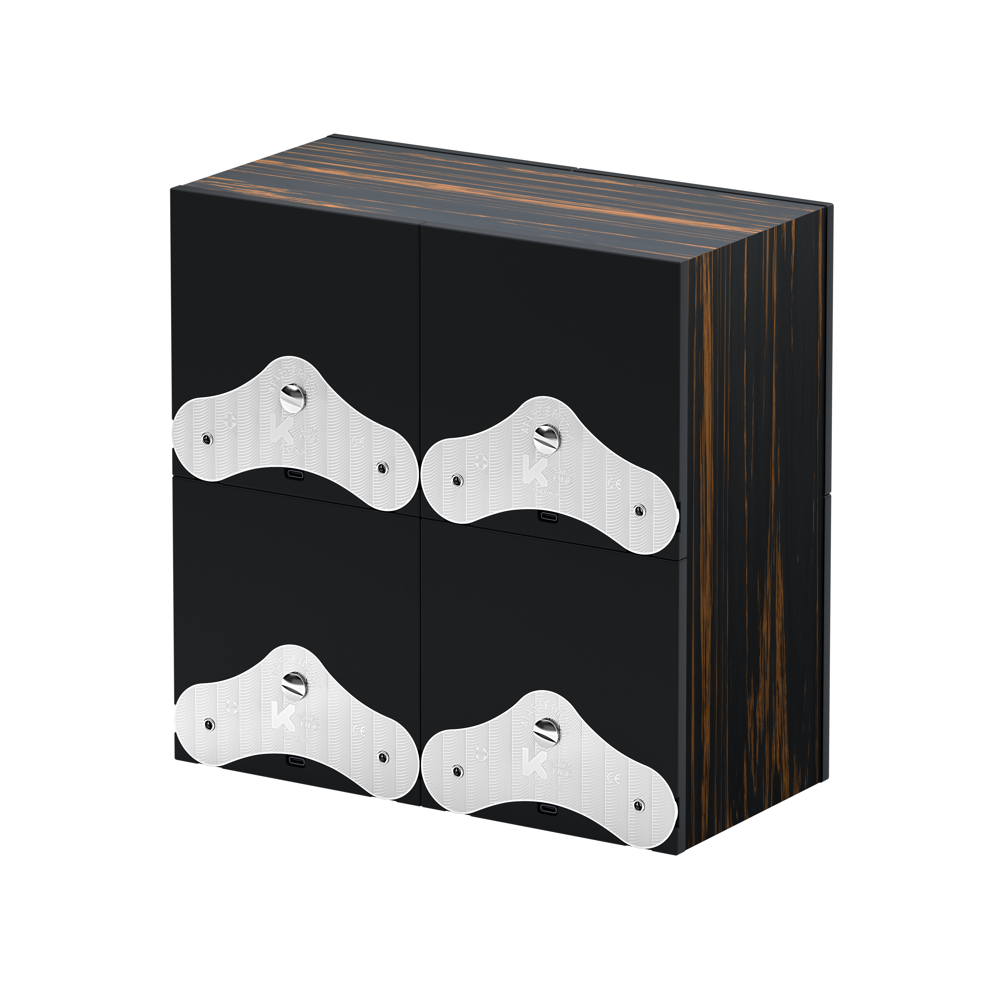 SwissKubik: Masterbox Palm Wood Automatic Watch Winder for 4 Watches