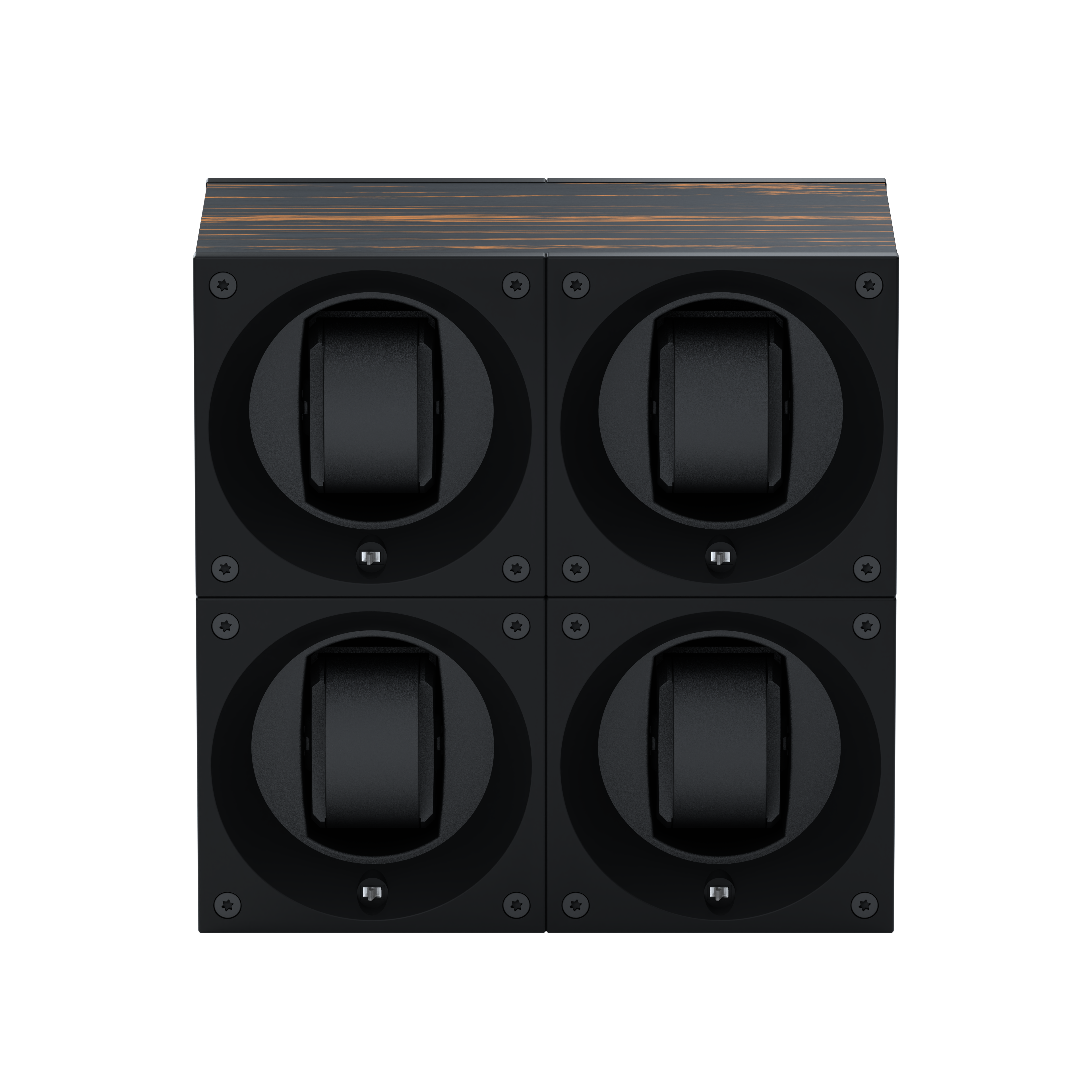 Masterbox 4 Palm Wood Watches: Rotating Watch Case for Automatic Watches