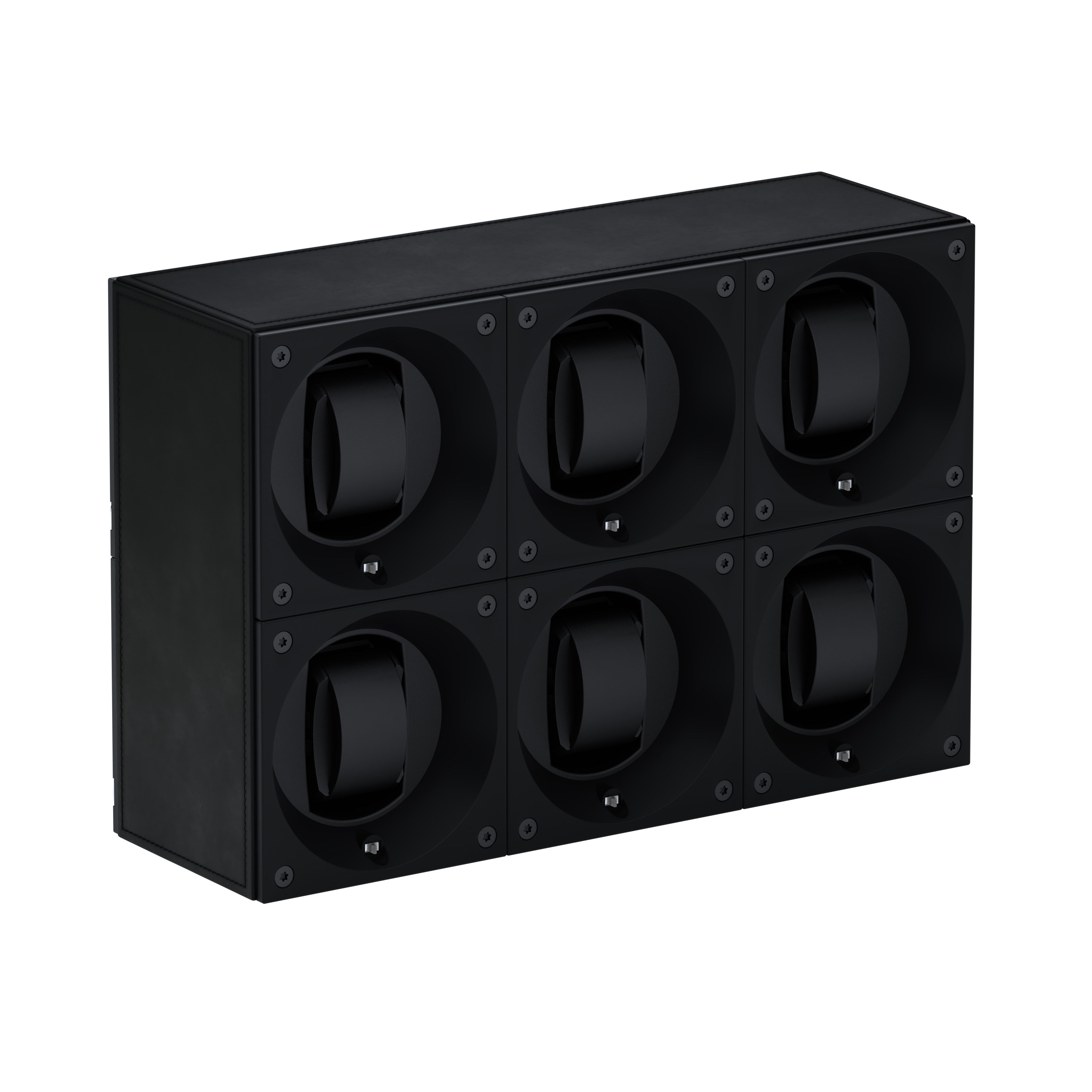 Automatic watch winder: Masterbox 6 watches Black Leather