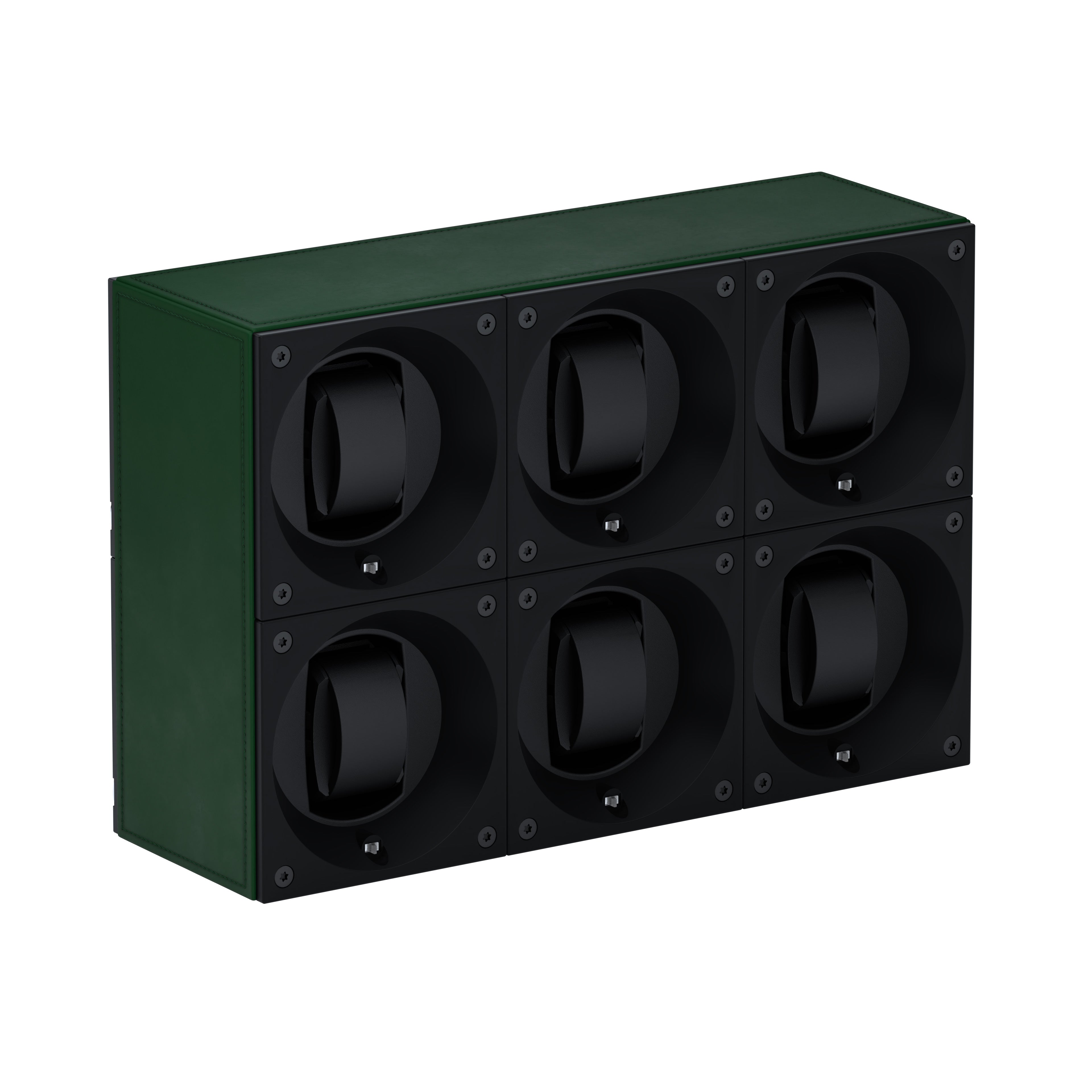 Automatic watch winder: Masterbox 6 watches Green Leather