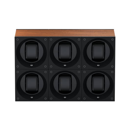 Masterbox 6 Oak Wood Watches: rotating case for automatic watches