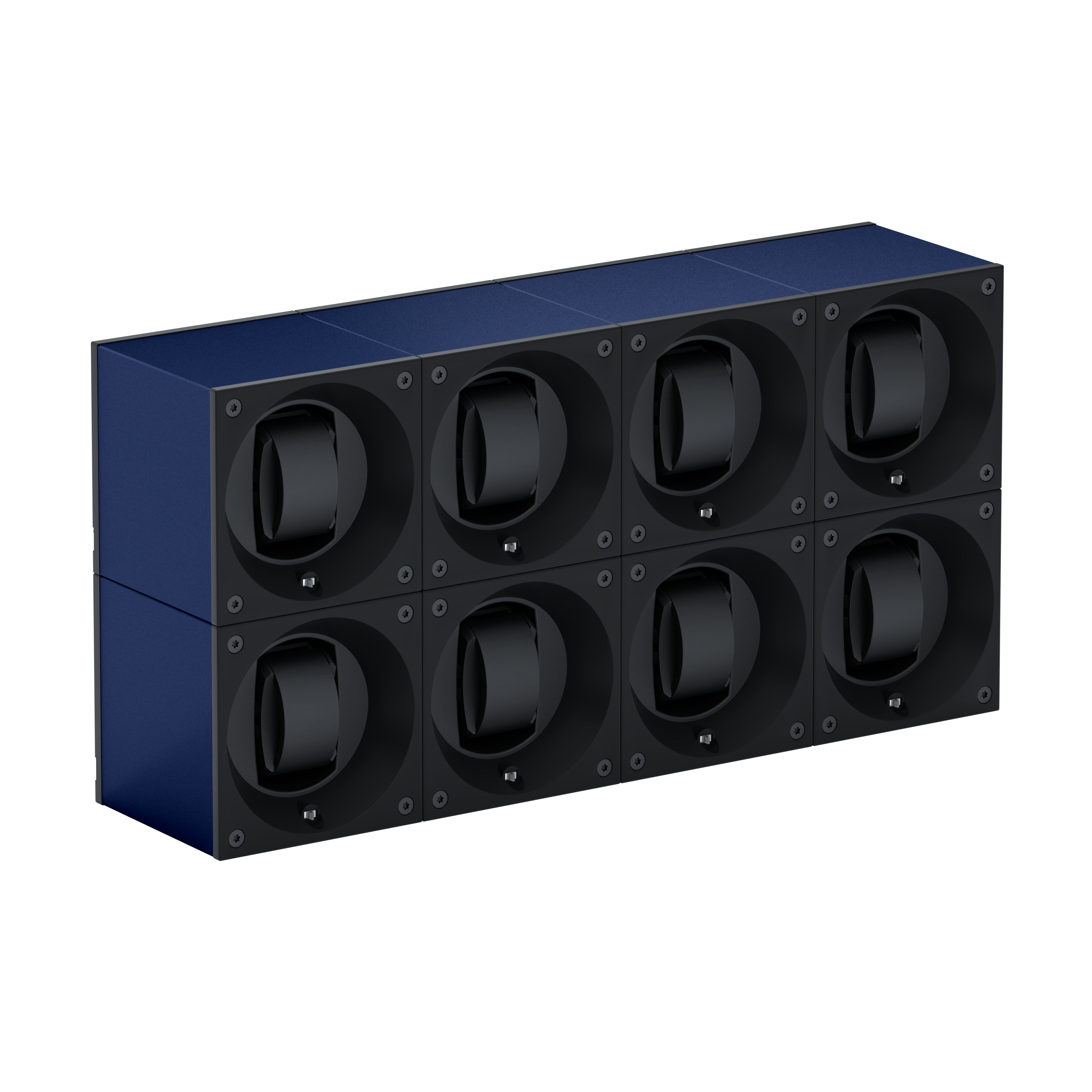 Automatic watch winder: Masterbox 8 watches Aluminum Navy Blue