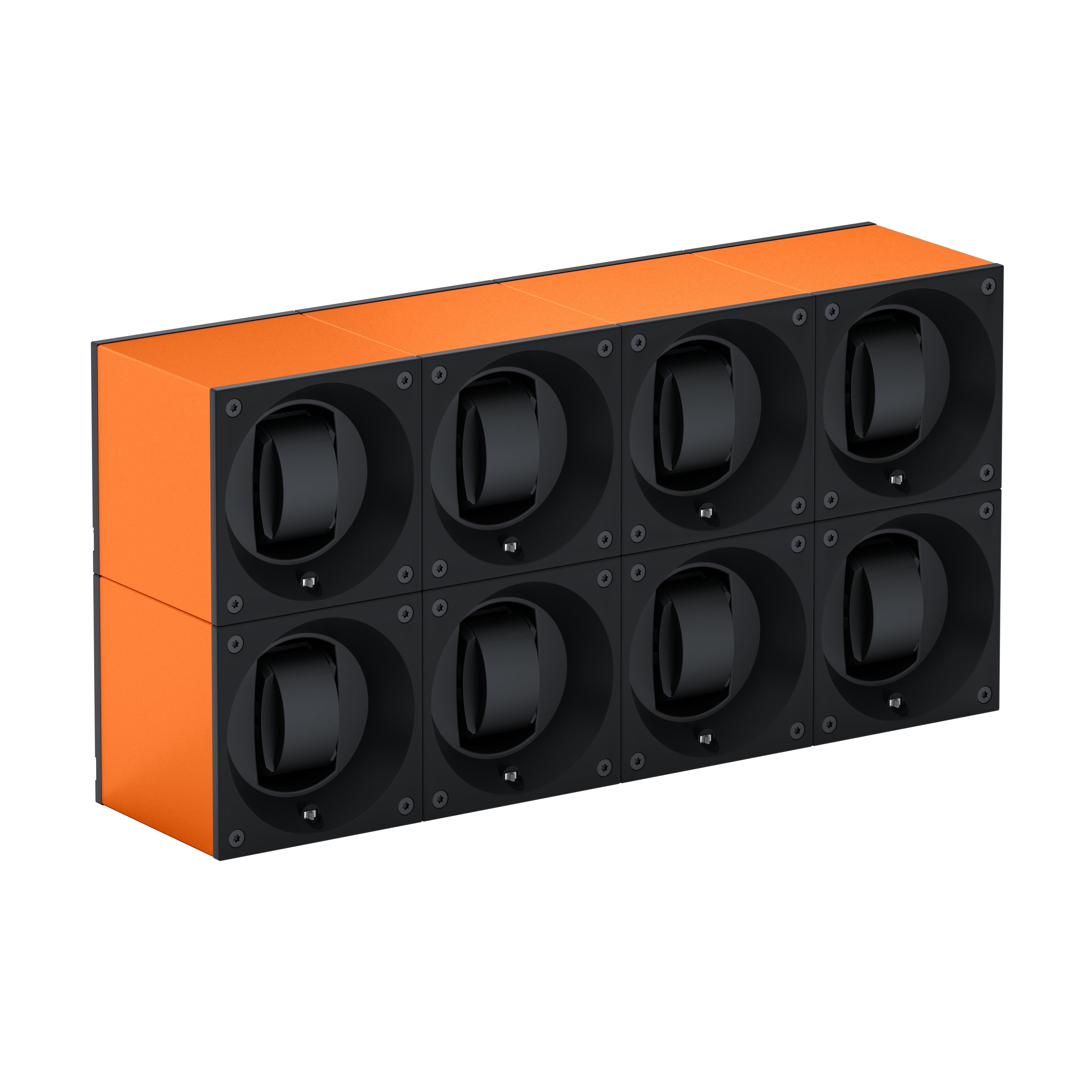 Automatic watch winder: Masterbox 8 watches Aluminum Orange