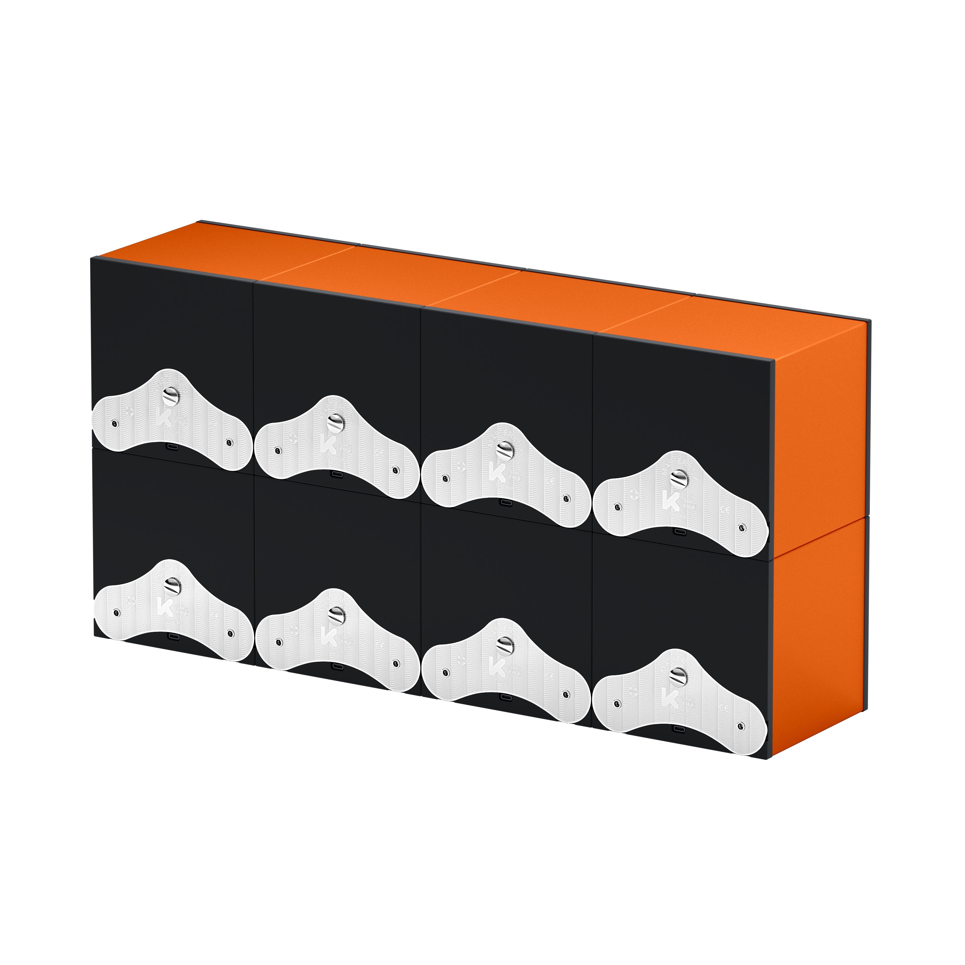 SwissKubik: Masterbox Aluminum Orange automatic watch winder for 8 watches