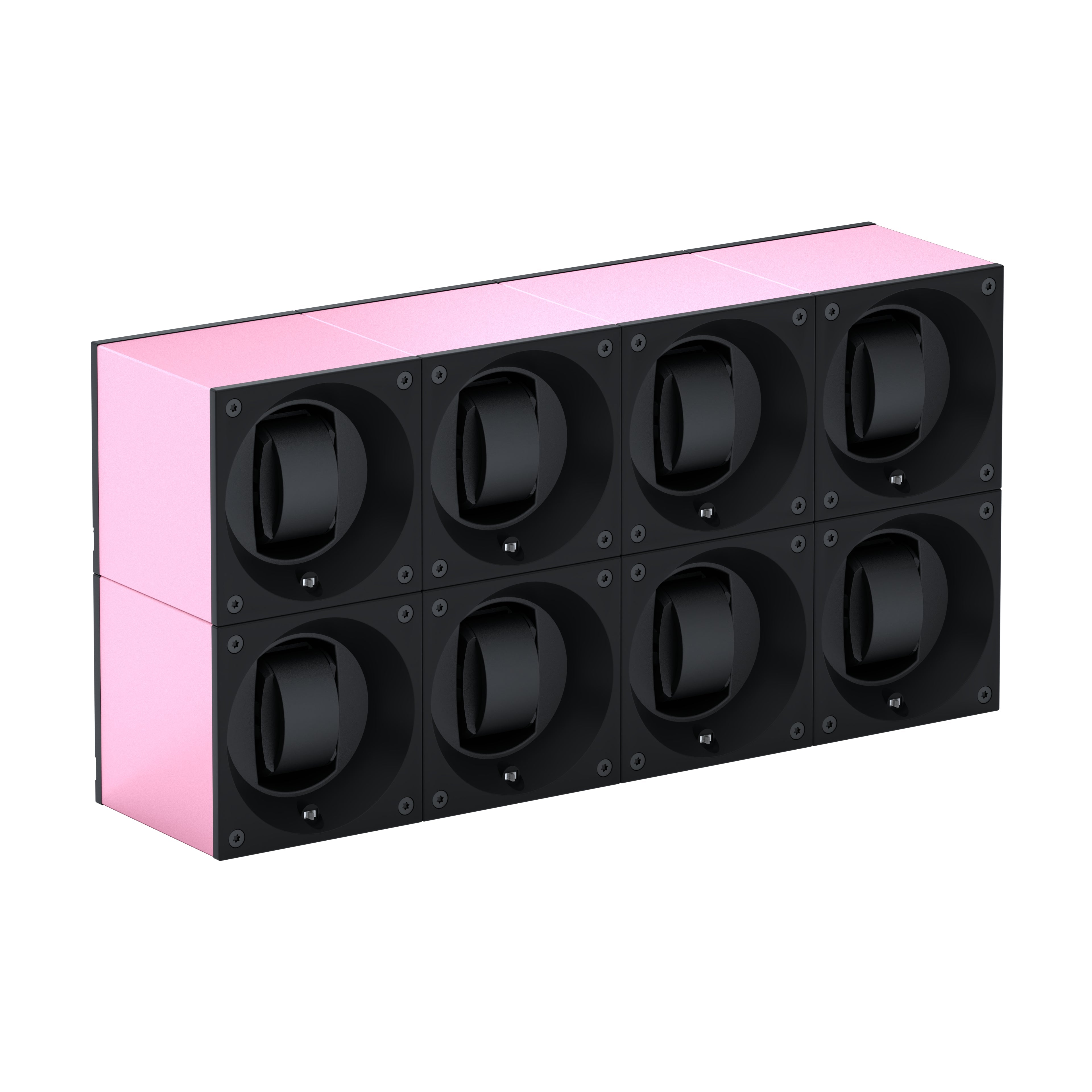 Automatic watch winder: Masterbox 8 watches Pink Aluminum