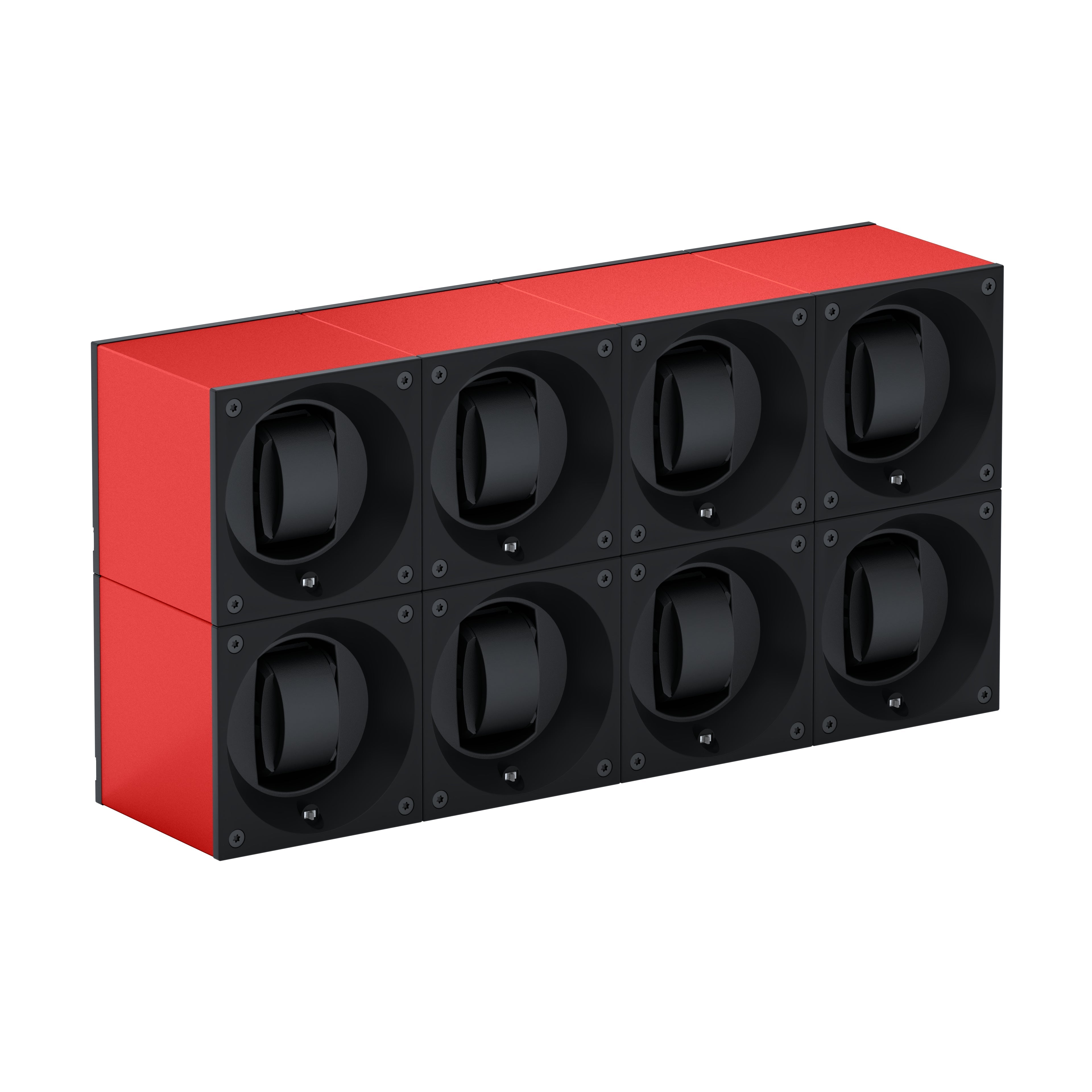 Automatic watch winder: Masterbox 8 watches Red Aluminum