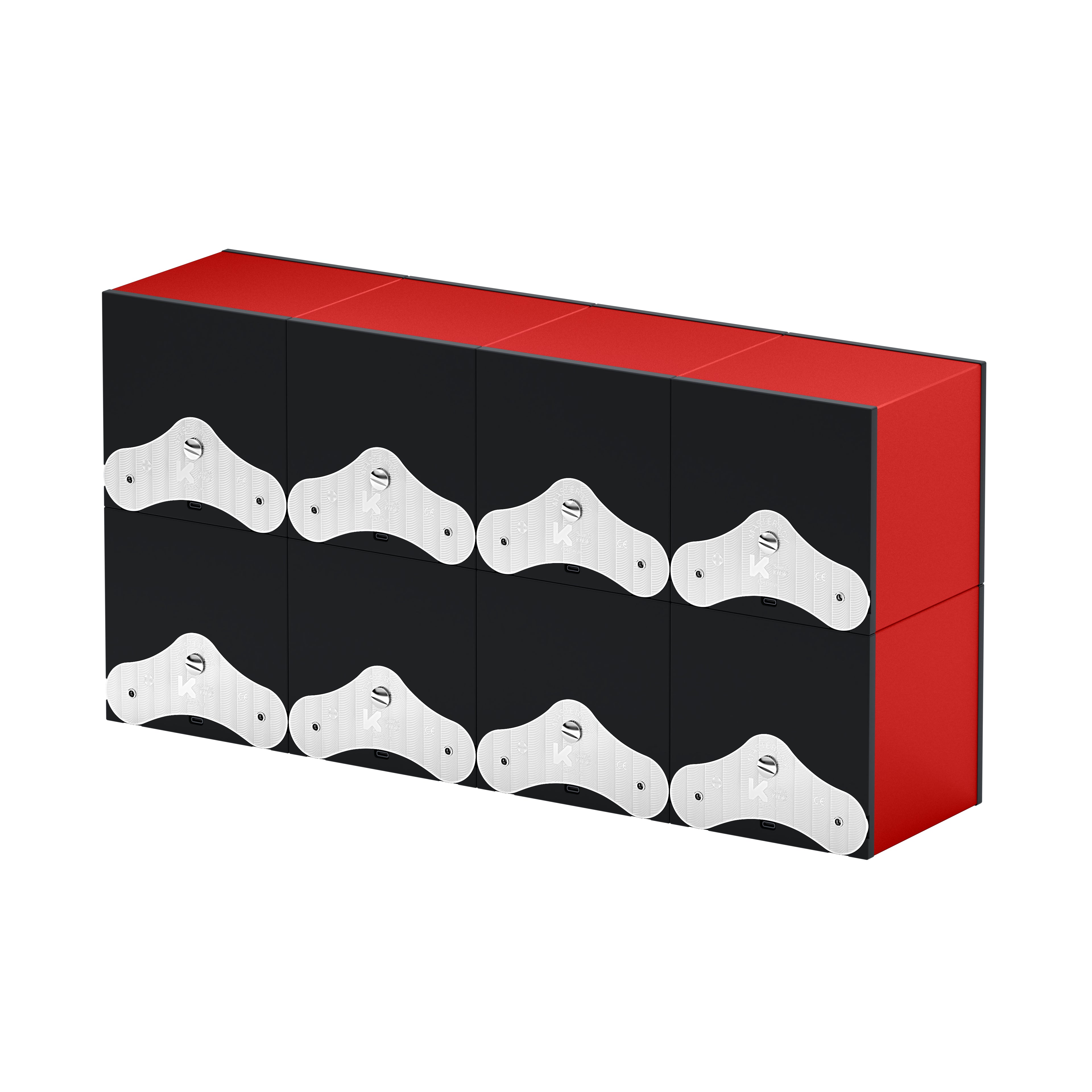 SwissKubik: Masterbox Aluminum Red automatic watch winder for 8 watches