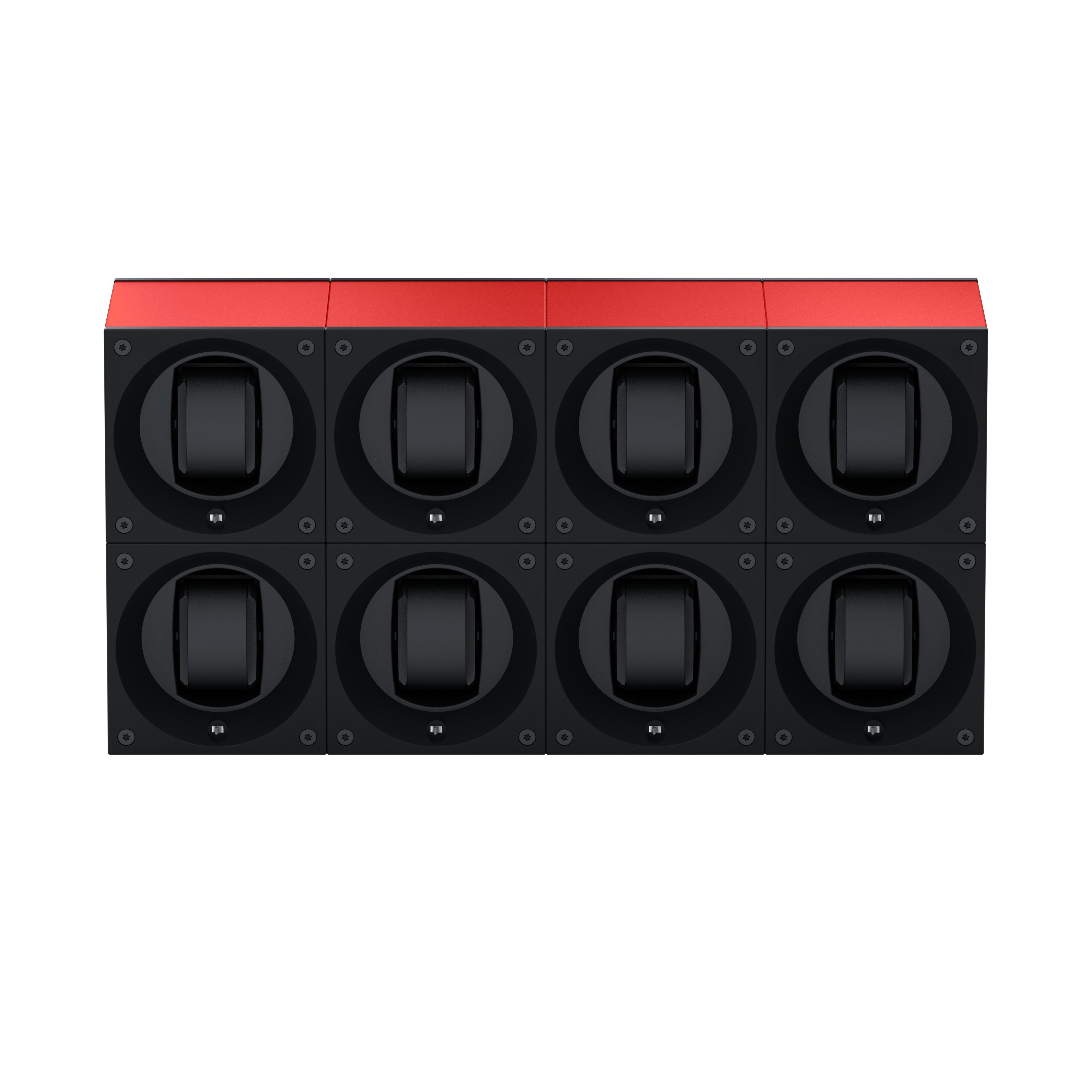 Masterbox 8 watches Red Aluminum: rotating case for automatic watches