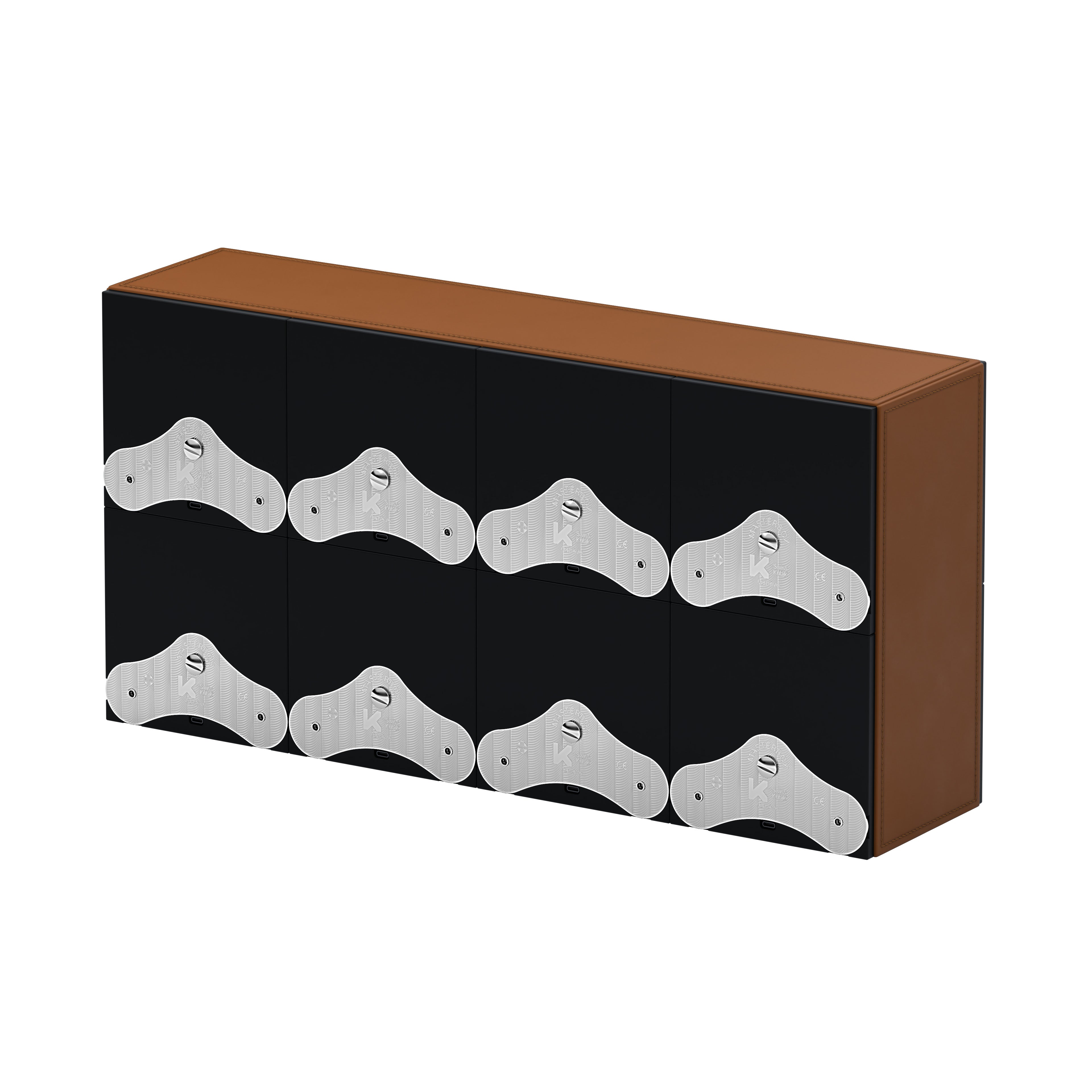 SwissKubik: Masterbox Cognac Leather automatic watch winder for 8 watches