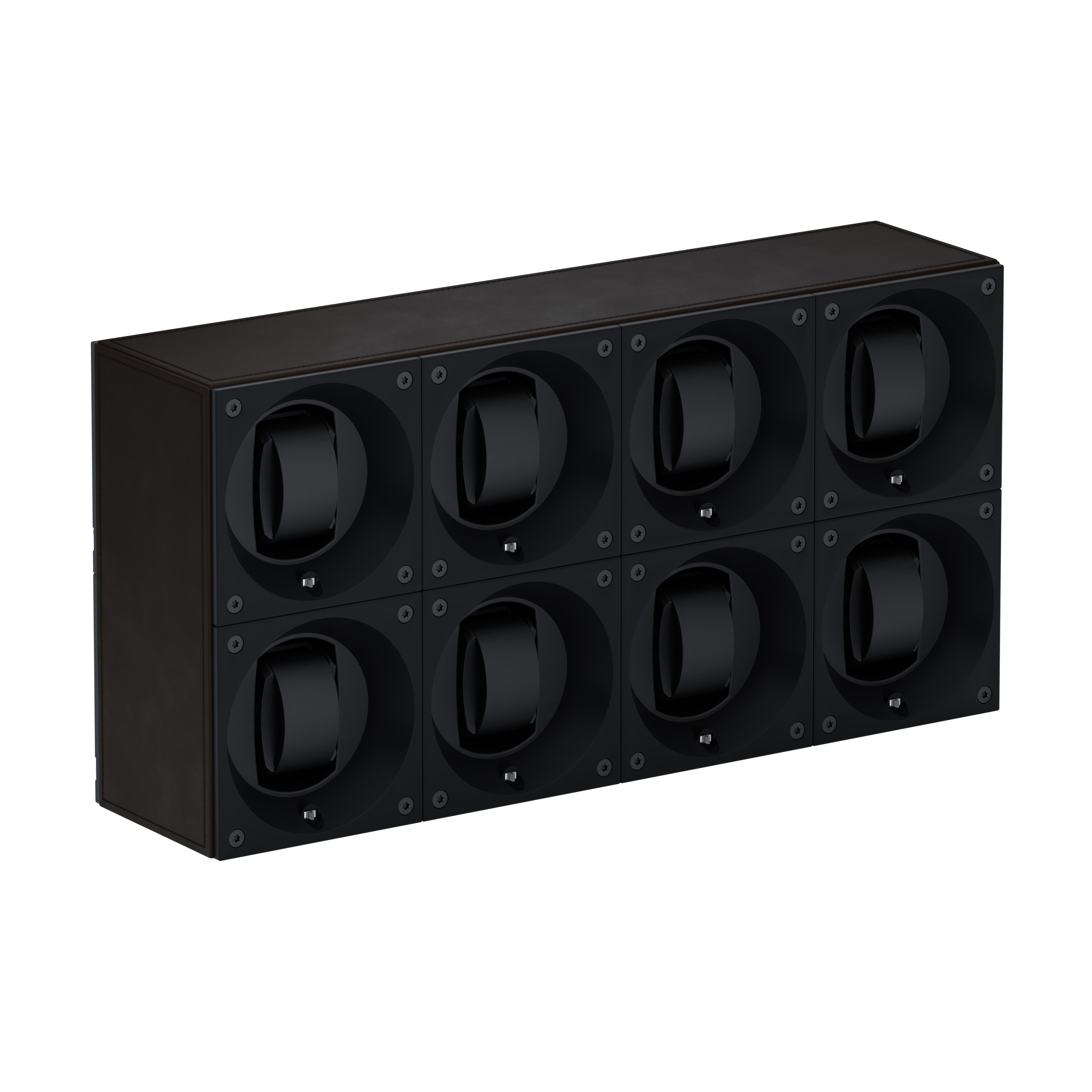 Automatic Watch Winder: Masterbox 8 Watches Dark Brown Leather