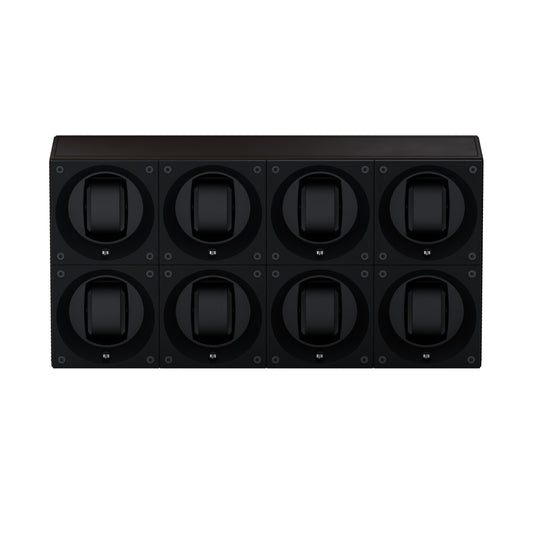 Masterbox 8 watches Dark Brown Leather: rotating case for automatic watches