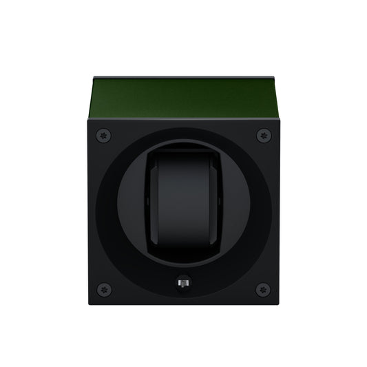 Masterbox 1 Dark Green Aluminum Watch: rotating case for automatic watches