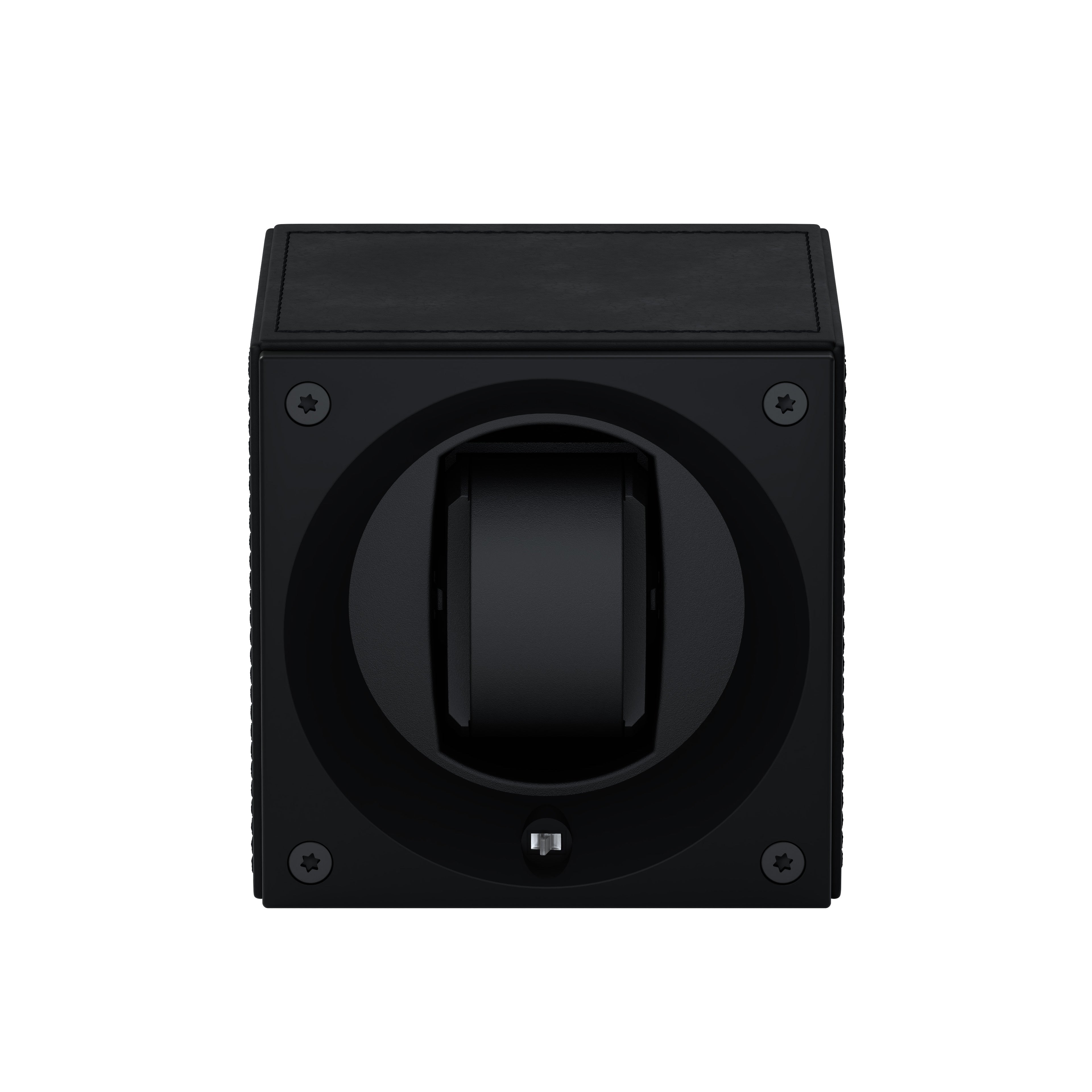Masterbox 1 Black Leather Watch: rotating case for automatic watches