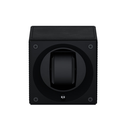 Masterbox 1 Black Leather Watch: rotating case for automatic watches