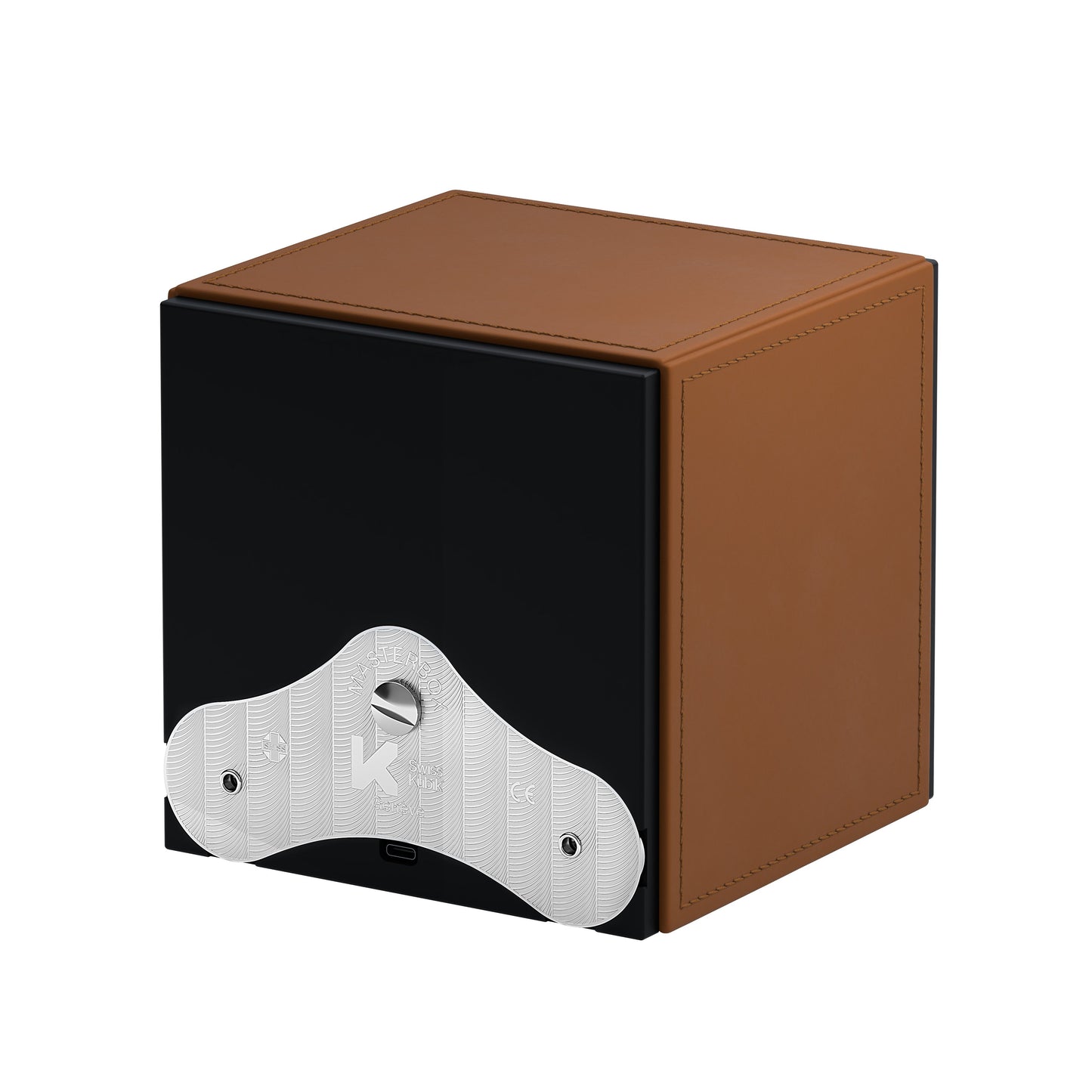 SwissKubik: Masterbox automatic watch winder Cognac leather 1 watch
