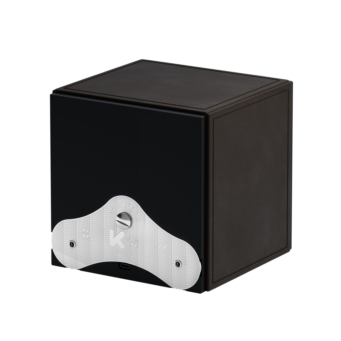 SwissKubik: Masterbox automatic watch winder Dark Brown Leather 1 watch