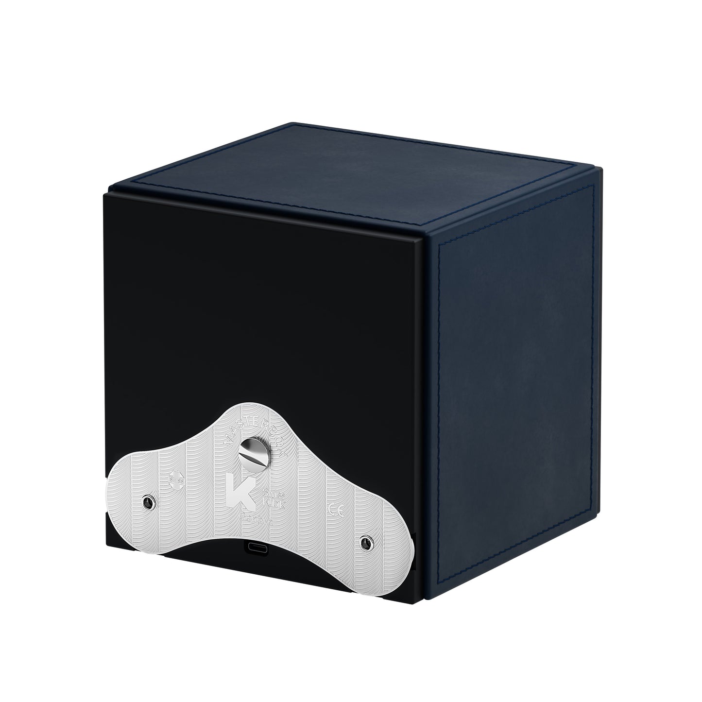 SwissKubik: Masterbox automatic watch winder Navy Blue Leather 1 watch