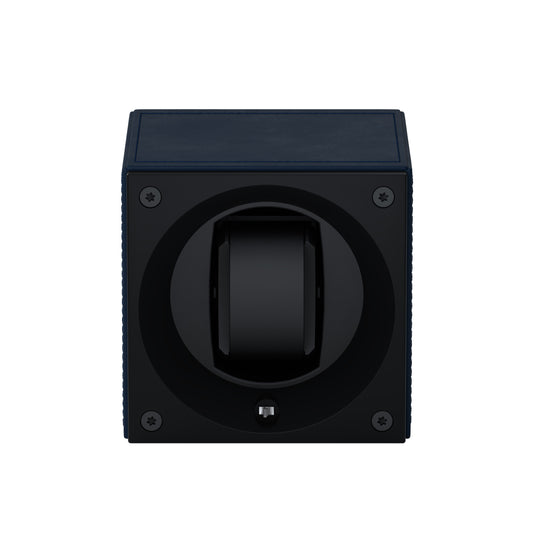 Masterbox 1 Navy Blue Leather Watch: rotating case for automatic watches