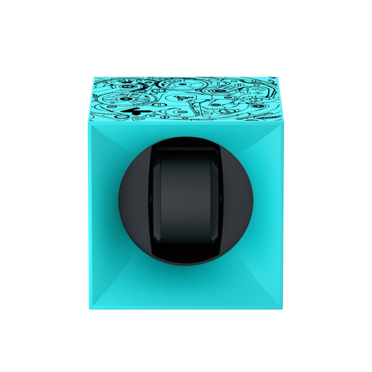 Automatic watch winder: Startbox 1 Soft Touch Turquoise watch