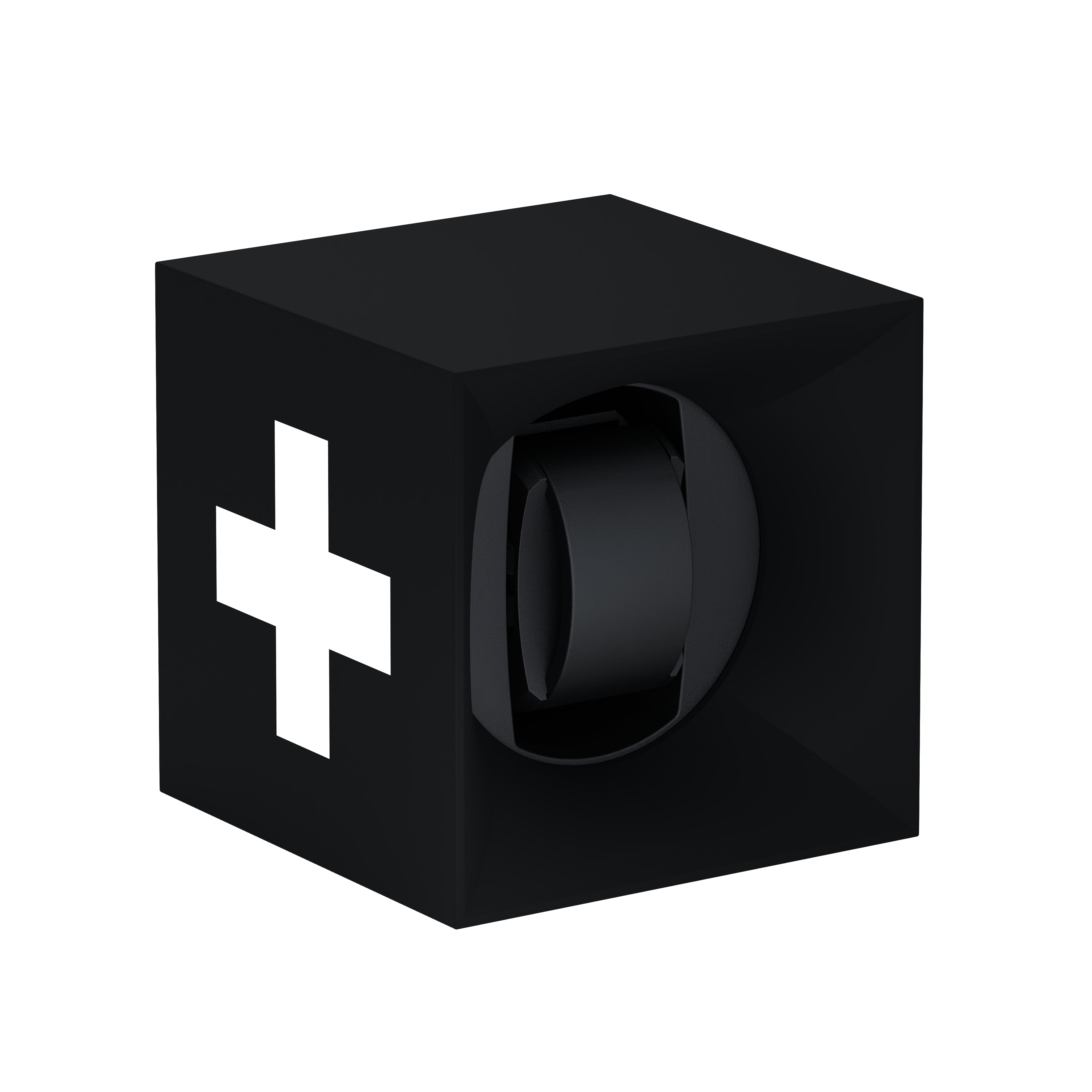 SwissKubik: Startbox Soft Touch Black automatic watch winder for 1 watch