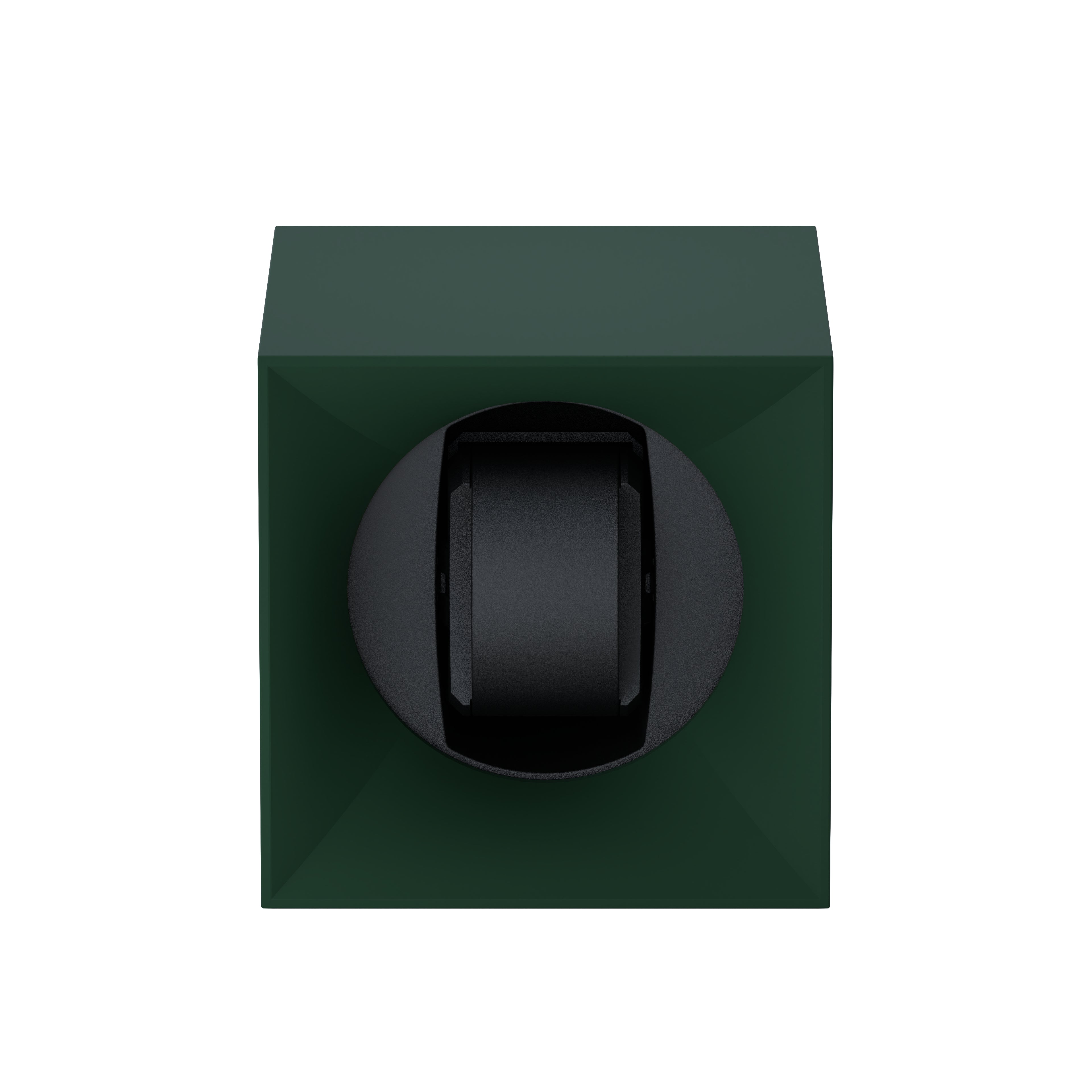 Startbox 1 Soft Touch Green watch: rotating case for automatic watches