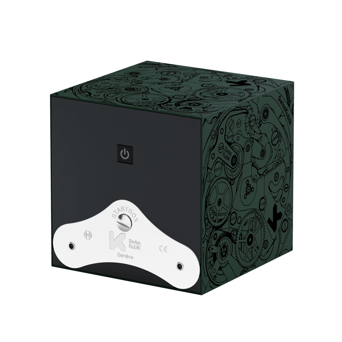 Startbox 1 Soft Touch Green watch: rotating case for automatic watches