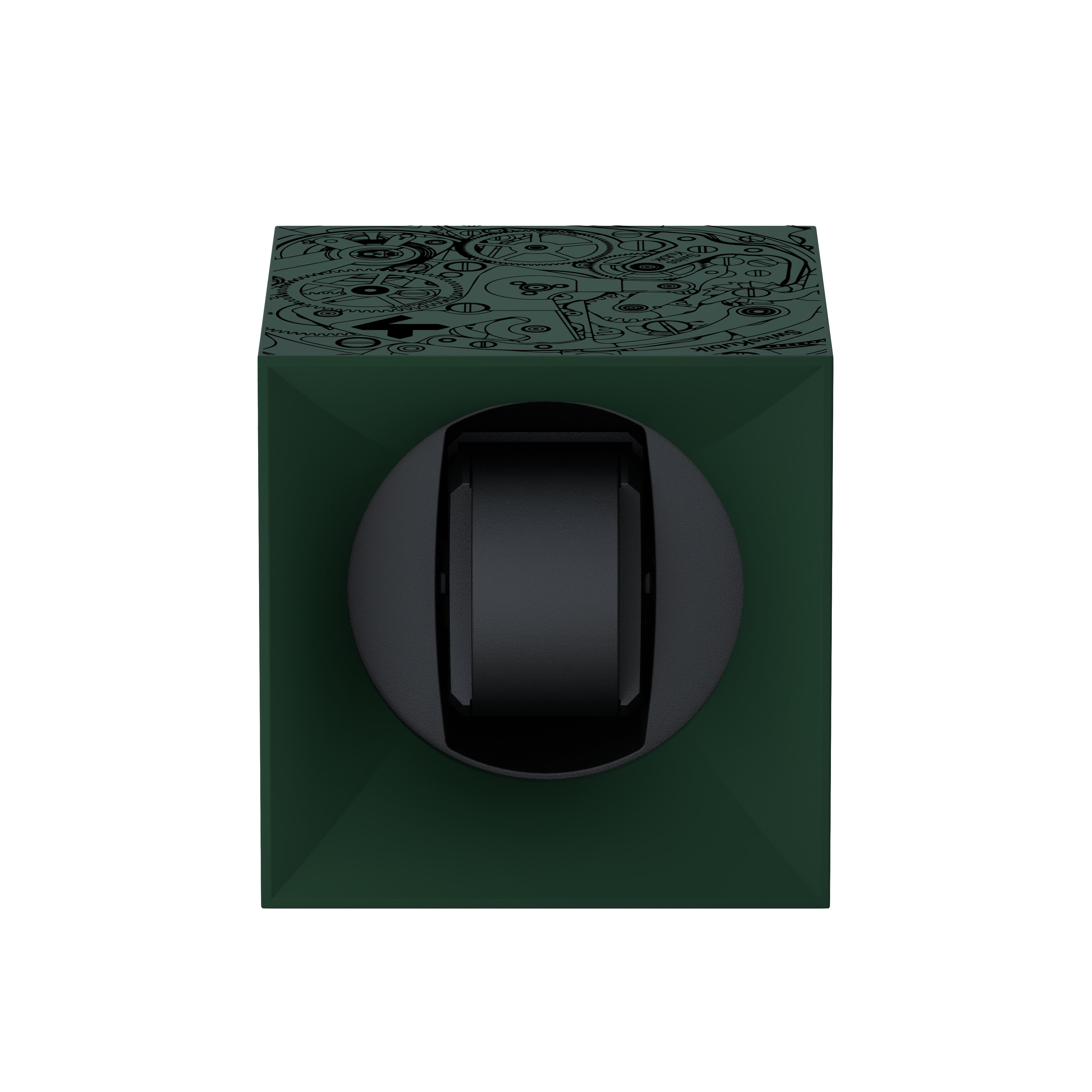 Automatic watch winder: Startbox 1 watch Soft Touch Green