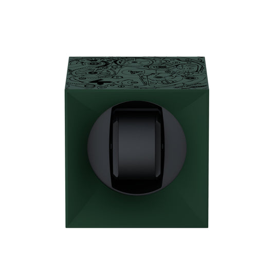 Automatic watch winder: Startbox 1 watch Soft Touch Green