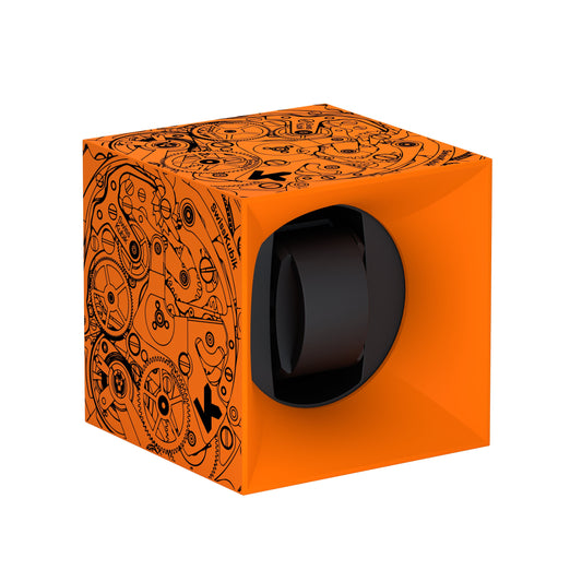 SwissKubik: Automatic watch winder Startbox Soft Touch Orange 1 watch