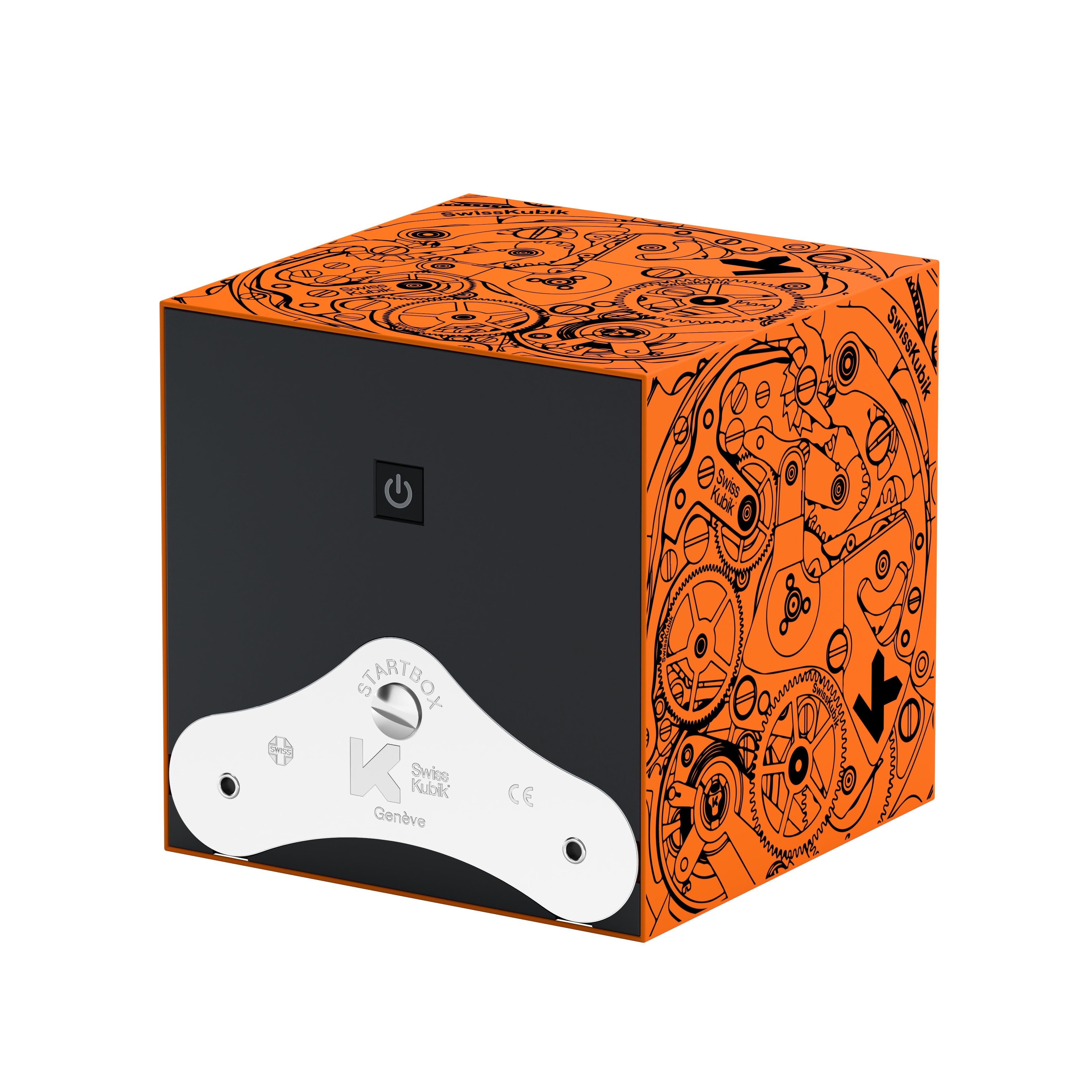 Startbox 1 Soft Touch Orange watch: rotating case for automatic watches