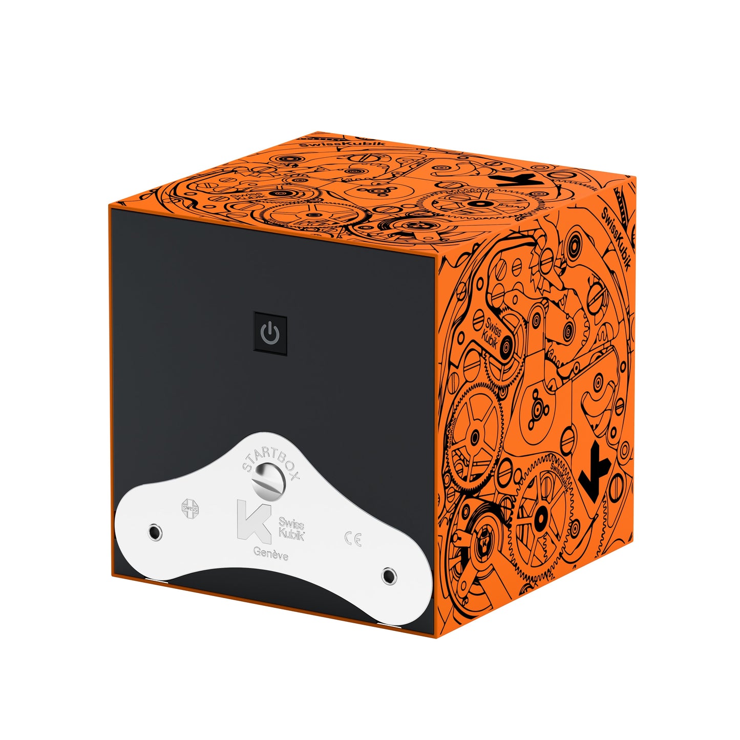 Startbox 1 Soft Touch Orange watch: rotating case for automatic watches