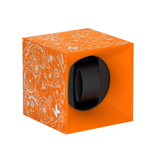 SwissKubik: Automatic watch winder Startbox Soft Touch Orange 1 watch